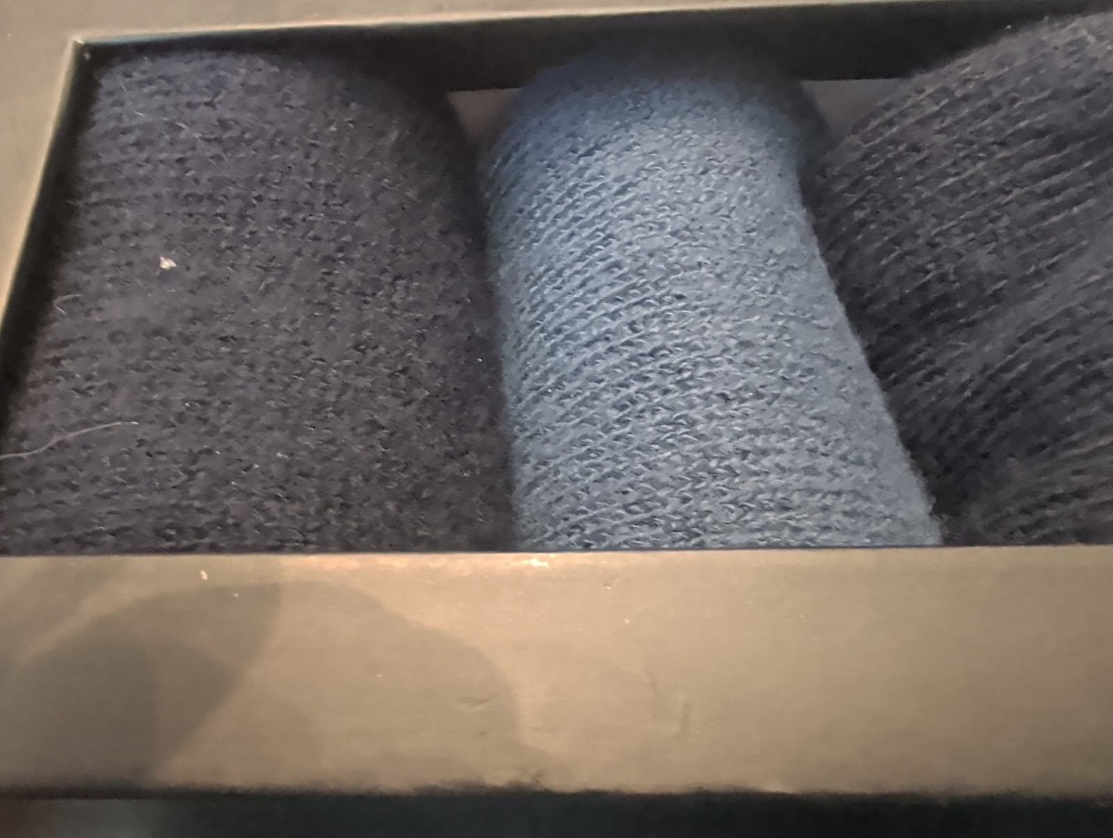 Joes Jeans Mens 3 Pairs Assorted Blue Colors Full Terry Thick Boot Socks Box Set