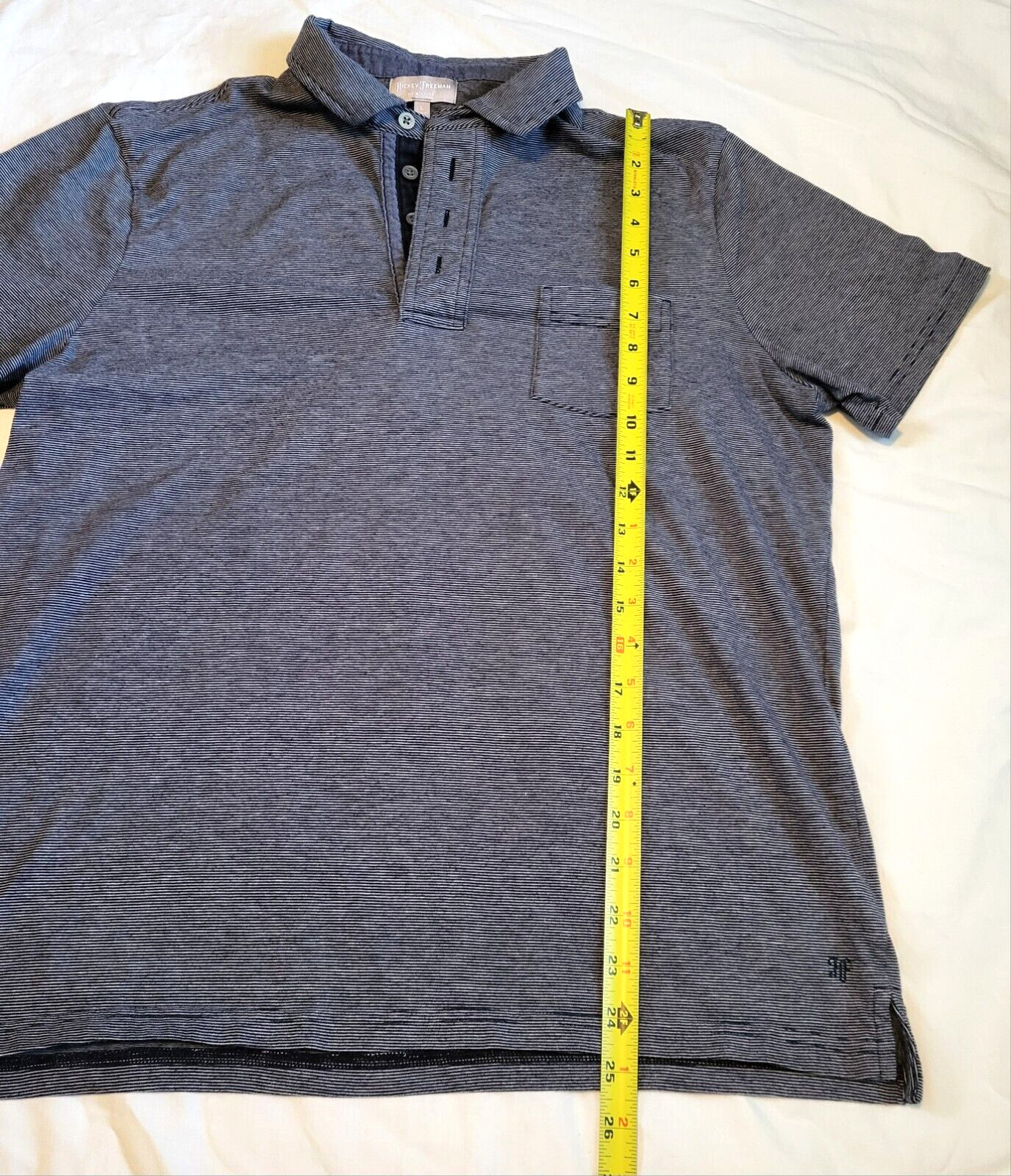 Hickey Freeman Polo Shirt Men’s Large Gray Short Sleeve Preppy Classic City