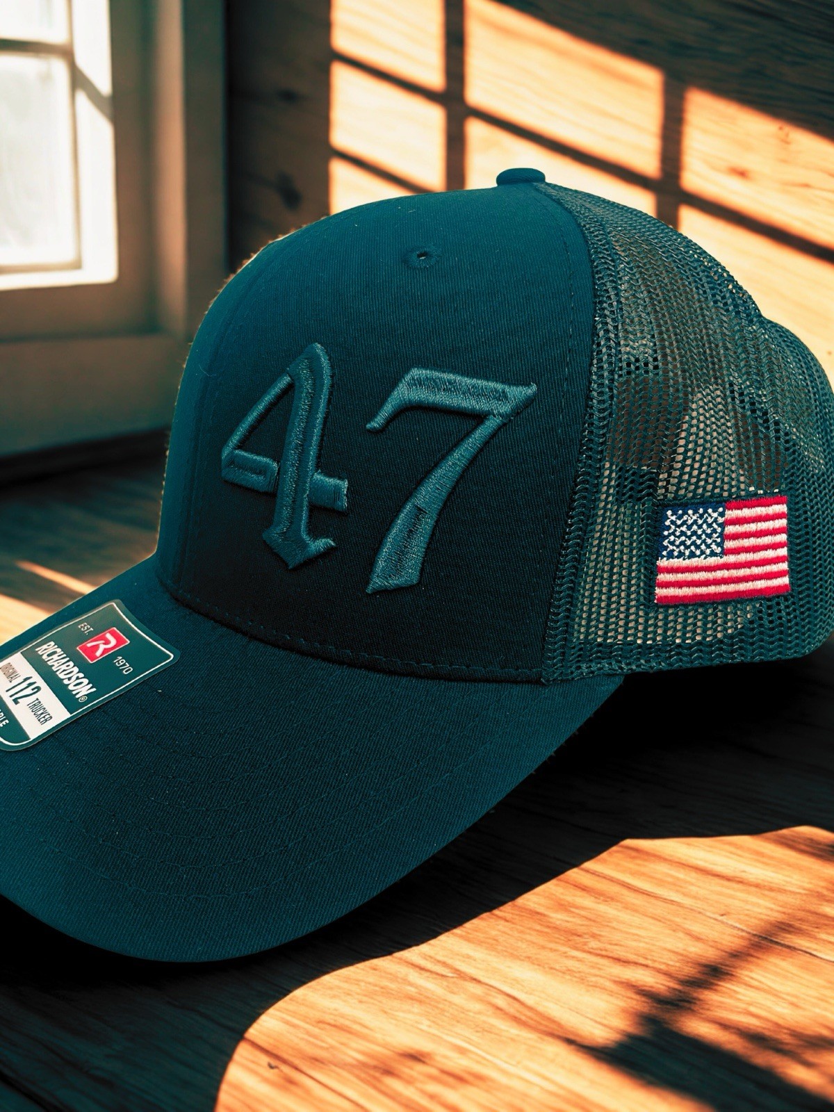 “Trump 47 Hat With USA Flag Richardson 112 Trucker Cap Mesh Snapback MAGA 2025”