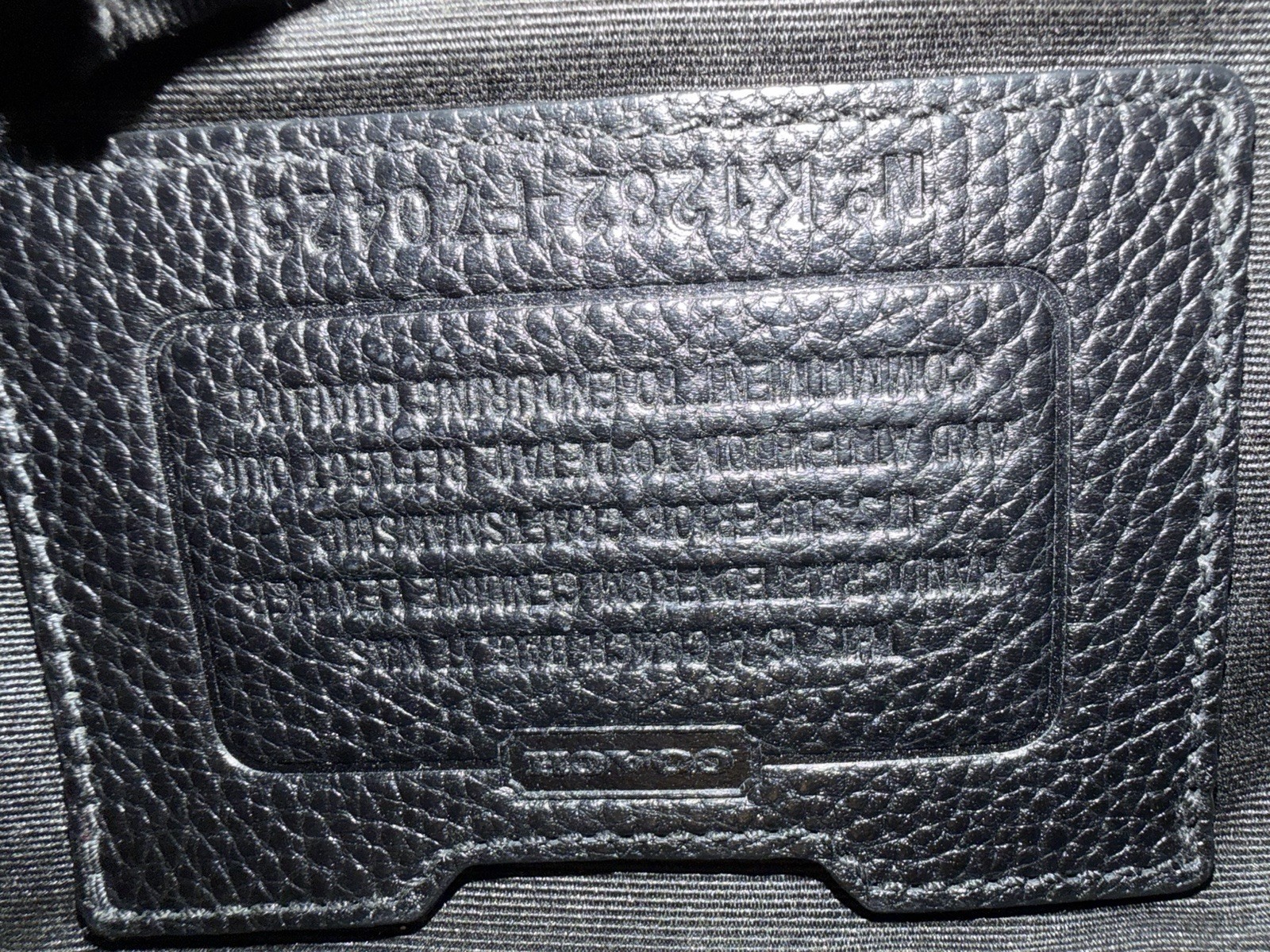 COACH Camden Pebbled Leather Messenger Bag F70423 Shoulder Purse Black