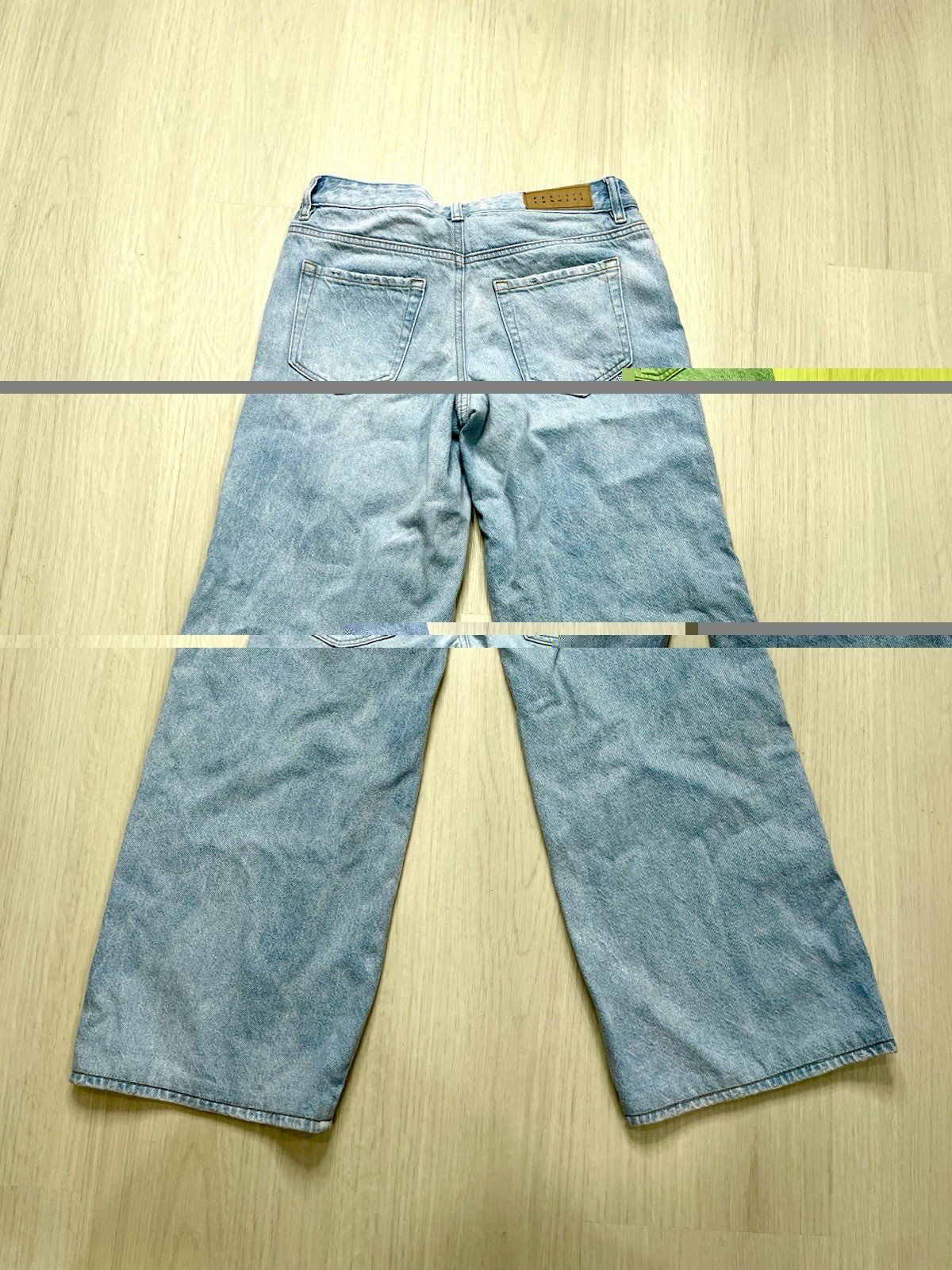 PacSun Women’s Light Wash Denim Wide-Leg Jeans 5-Pocket Zip/Button Size 25