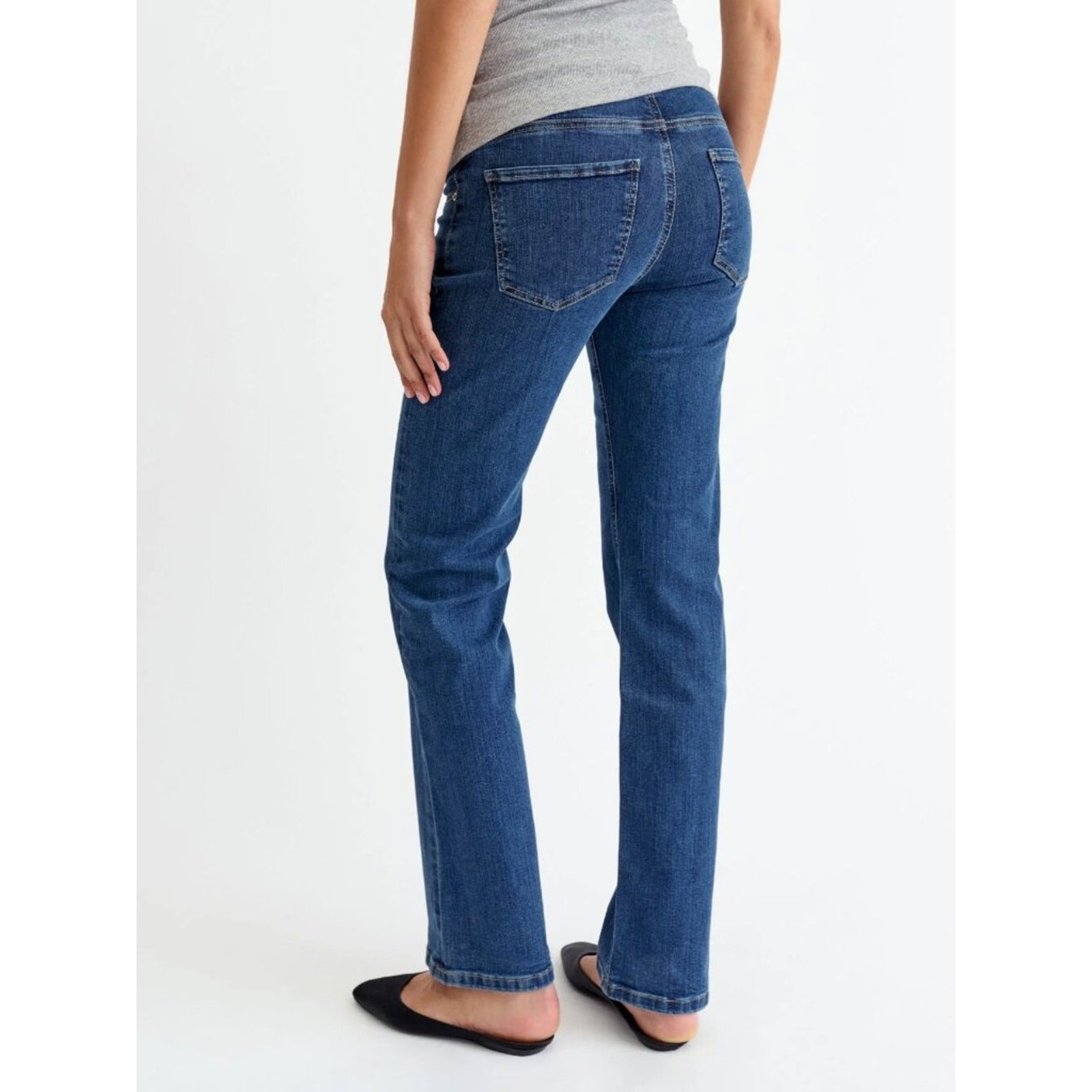 Ilouity Flare Fit Maternity Jeans Washed Blue Size EU 36 US 4 NEW NWT