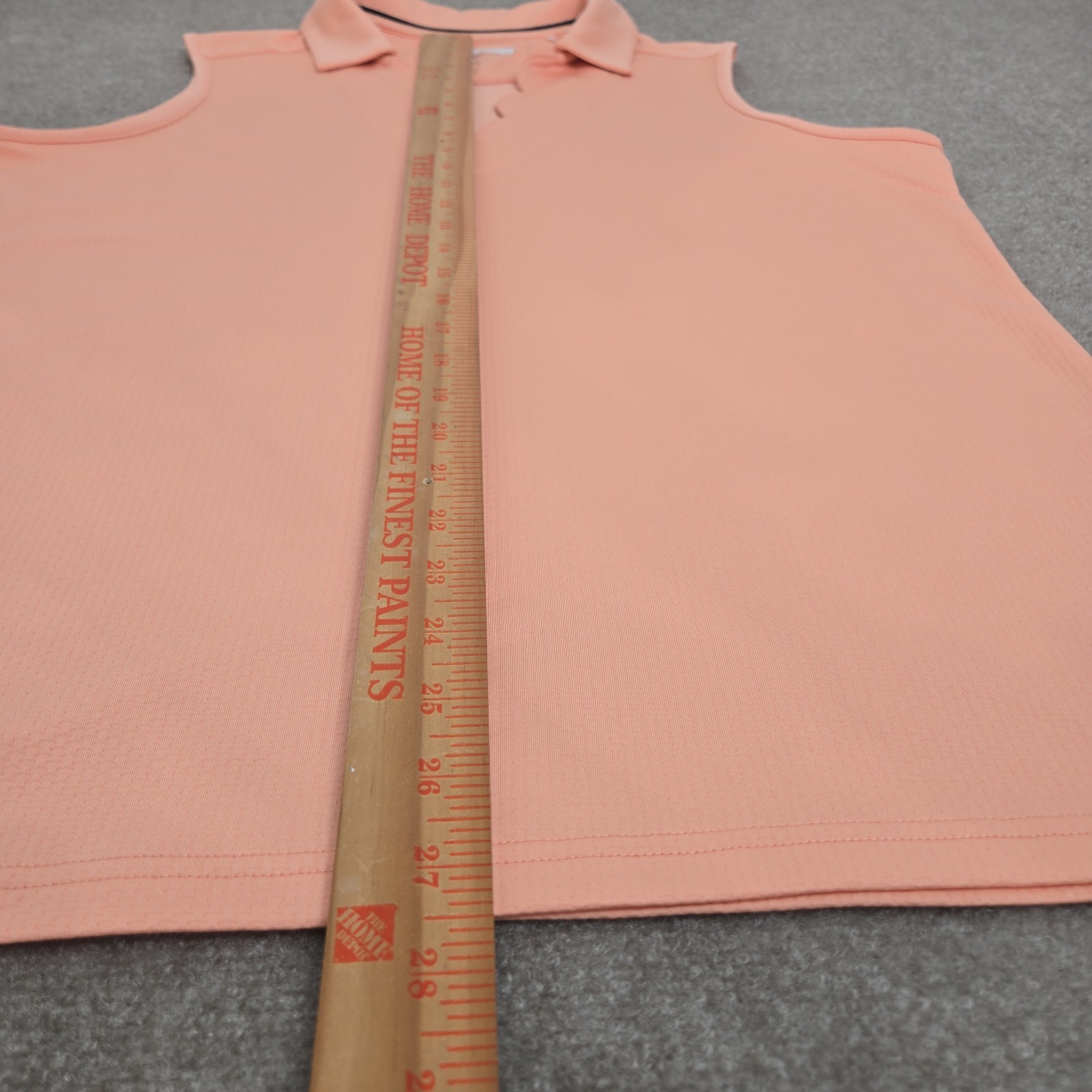 Pebble Beach Golf Polo Shirt Womens XXL Coral Sleeveless Dry-Luxe Performance