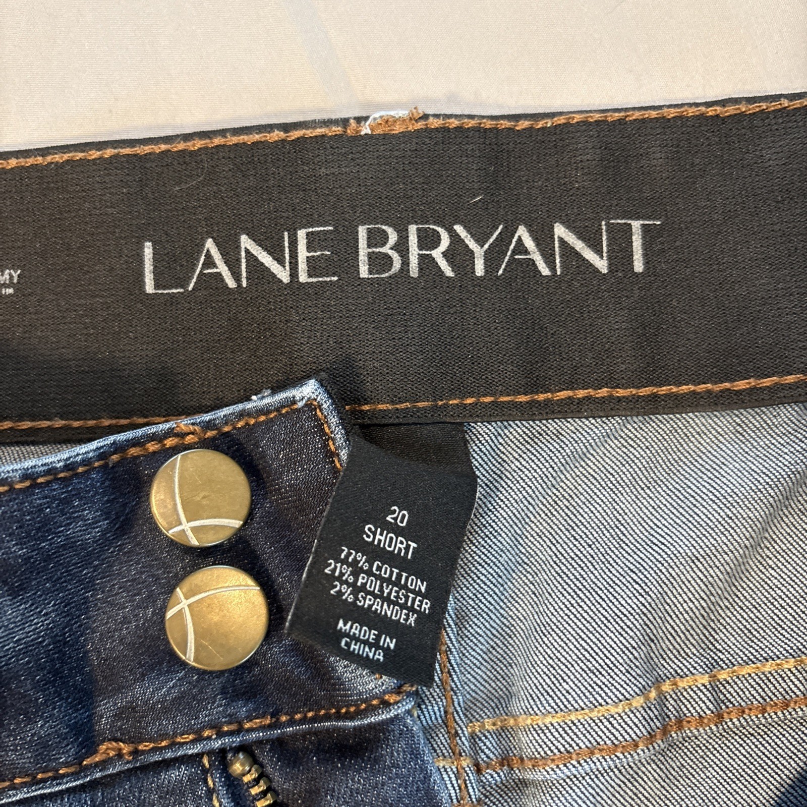 Lane Bryant Womens High-Rise Bootcut Denim Jeans Sz 20 Short Tighter Tummy Tech