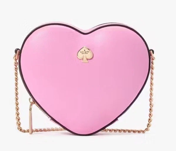 Kate Spade Love Shack 3D Mini Heart Crossbody Purse – Surf Pink NWT