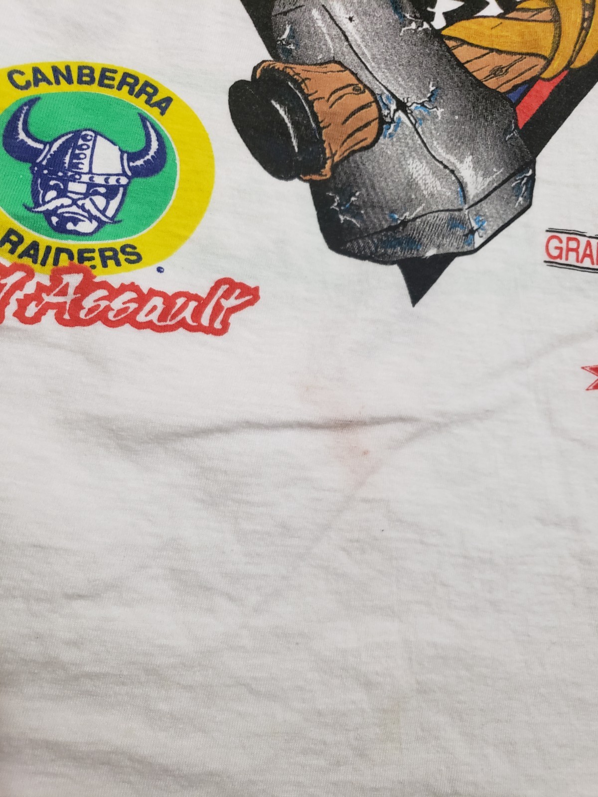 Vtg 90s Canberra Raiders Winfield Cup 1991 Grand Final Doublesided T Shirt