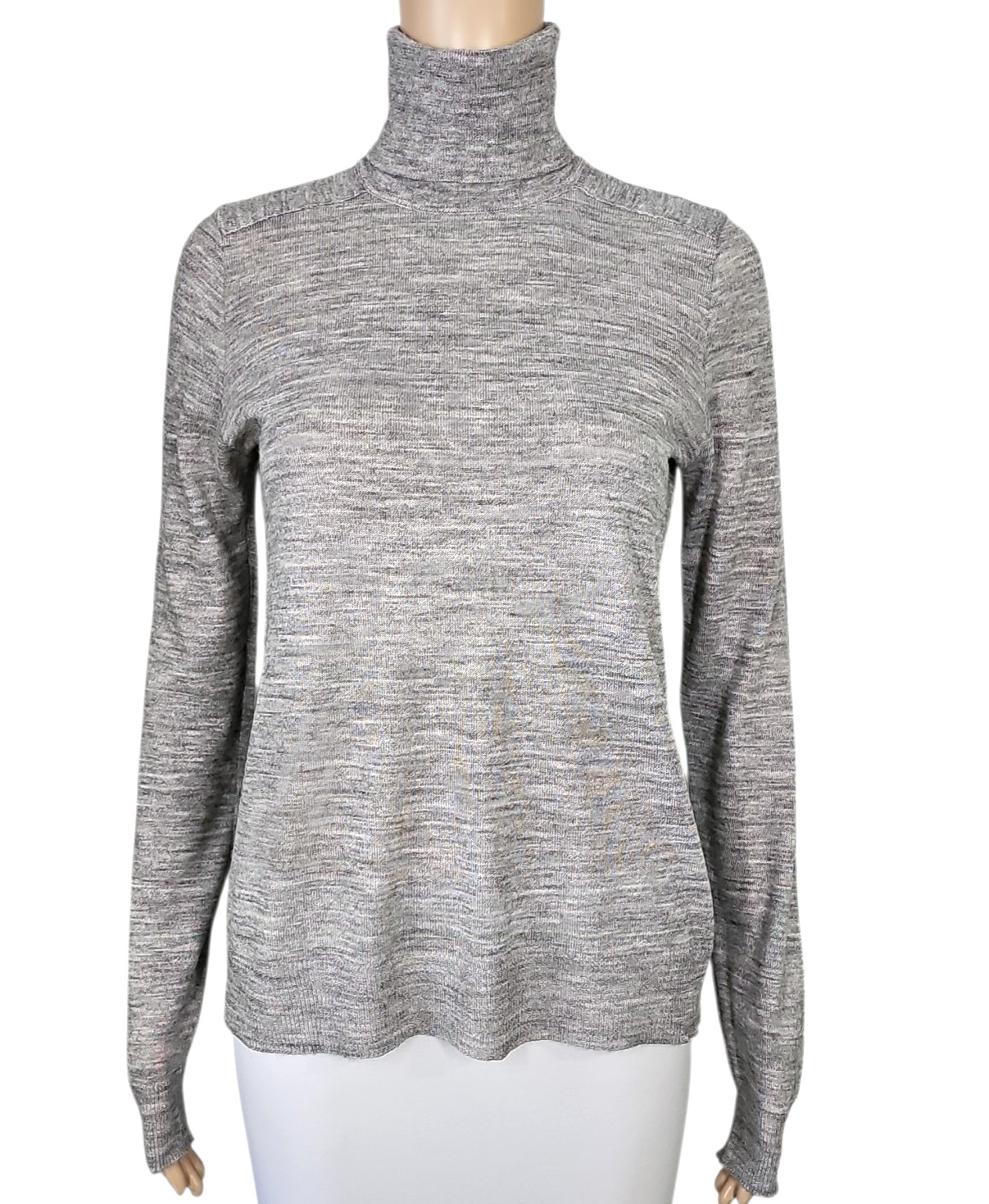 SEE BY CHLOE Heather Gray Wool Alpaca Blend Turtleneck Sweater S