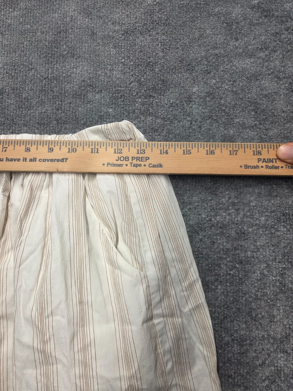 ZARA Skirt Womens Sz 13-14cm Lvory Vertical Stripes 100% Viscose Casual Wear