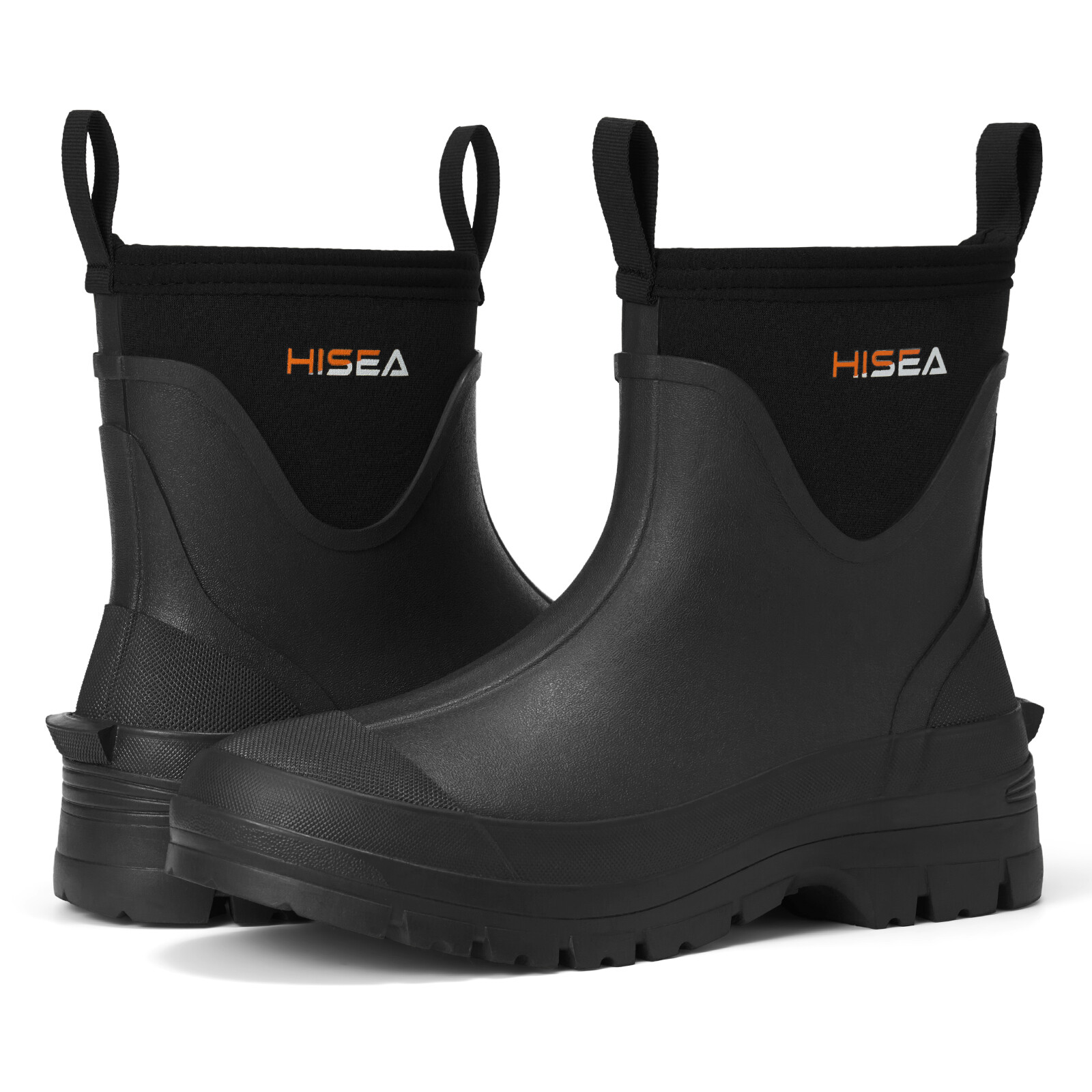 HISEA Men Waterproof Slip On Chelsea Rain Boot Steel Shank Garden Work Ankle Boo
