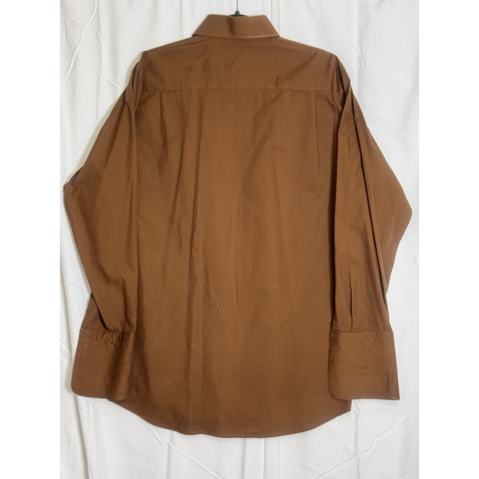 Fortino Landi Men’s Brown Dress Shirt 16 1/2 34 35 Cotton Poly Blend