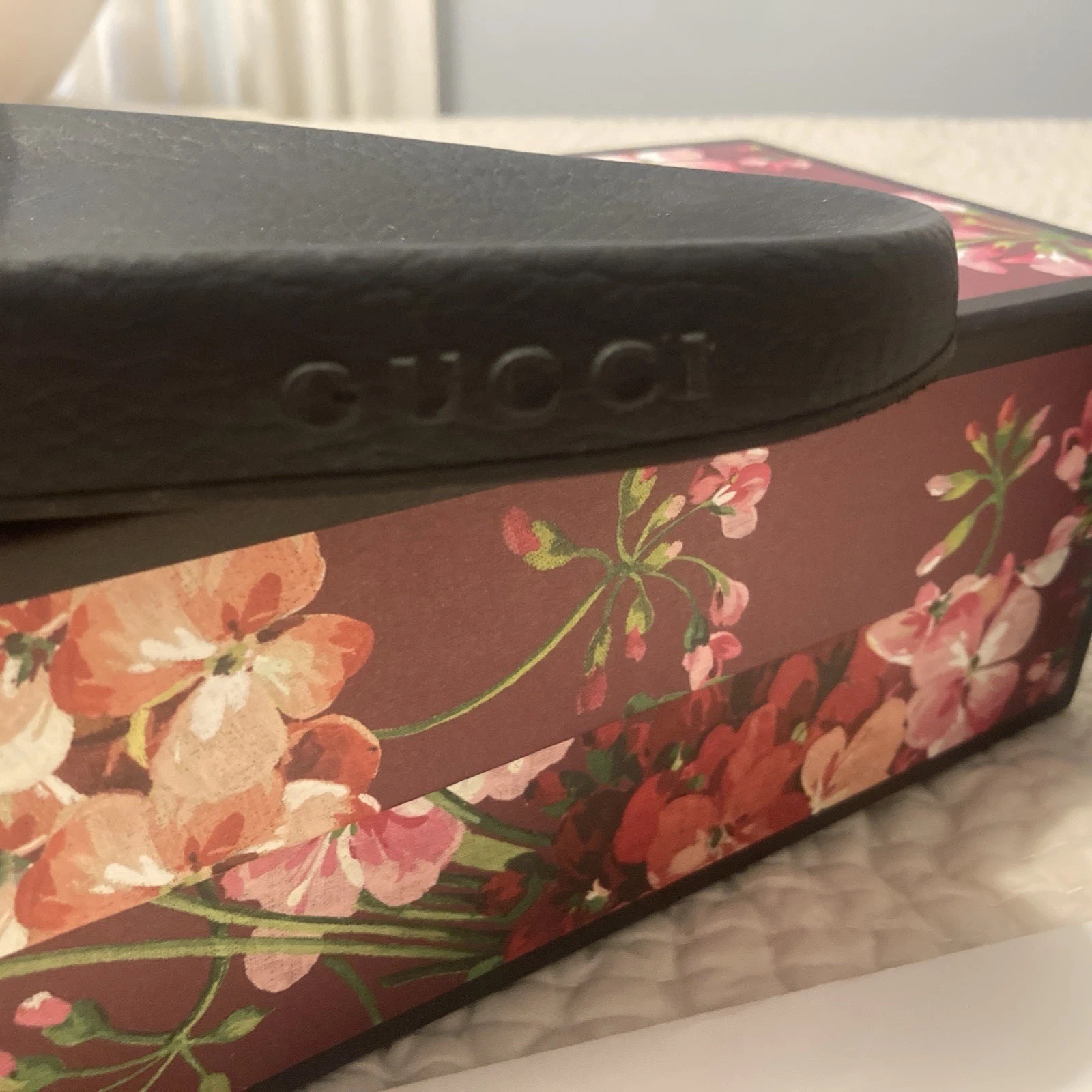 Gucci Womens GG Supreme St. Blooms Place Floral Slides Sandals Women’s Size 9
