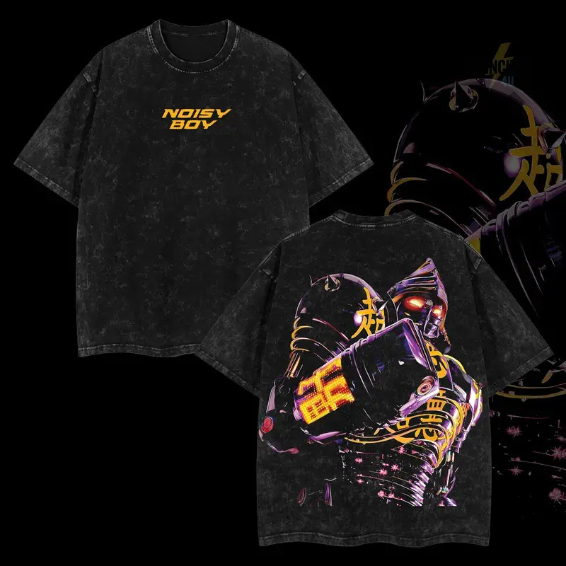 Noisy Boy Real Steel T-Shirt Robot Boxing Graphic Tee Sci-Fi Fighter