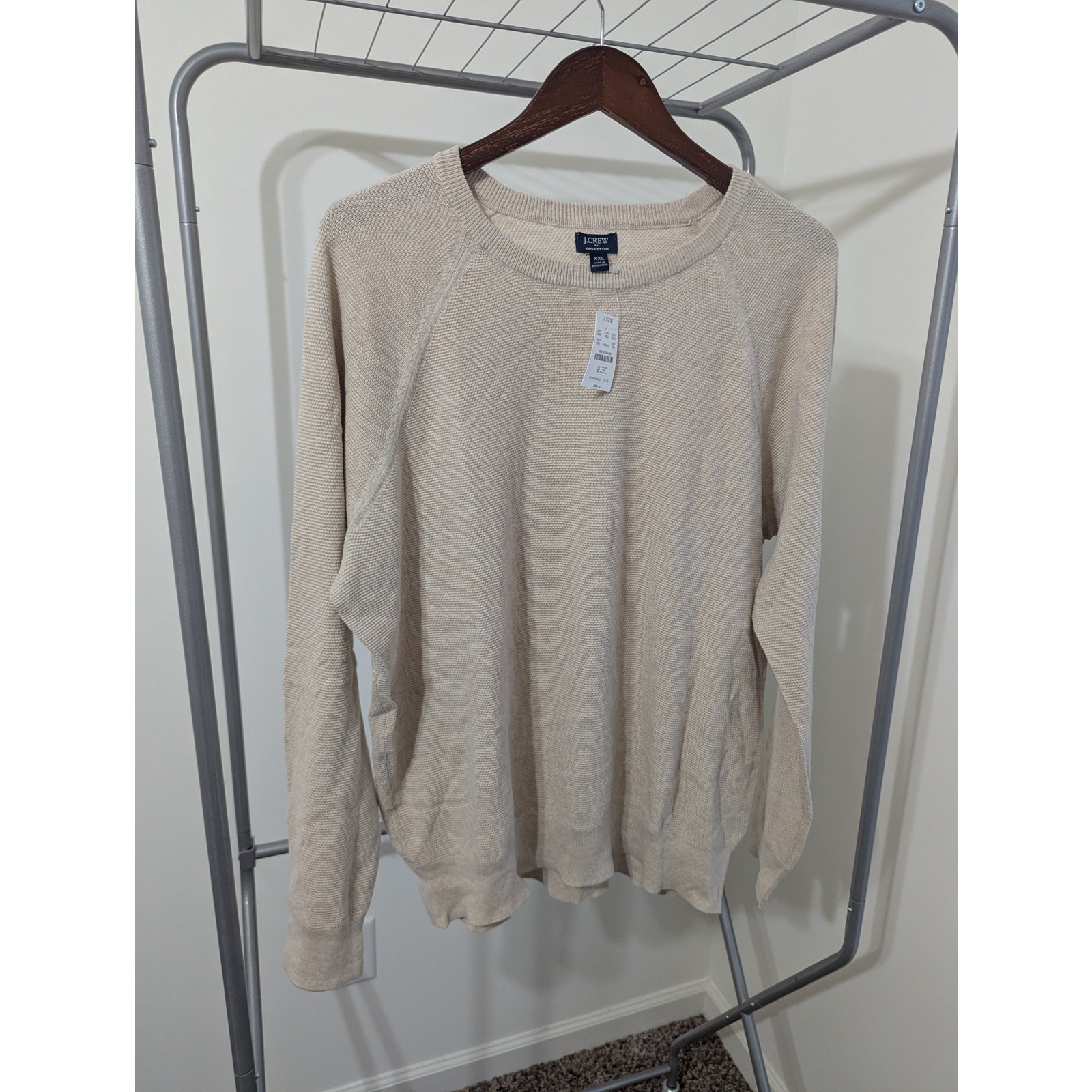 NWT J.Crew Factory Men’s 100% Crewneck Sweater Gray Size L CD617