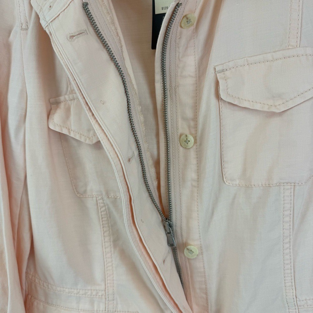 NEW Talbots Peach Utility Jacket Safari Style Cotton Blend Women’s Size 10