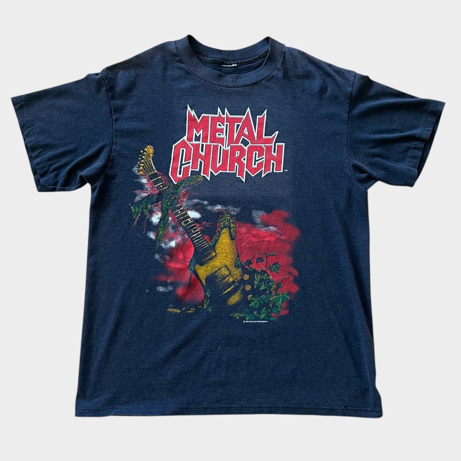 1989 Metal Church “The Blessing Tour” Vintage Heavy Metal Band Tee Shirt 1980s