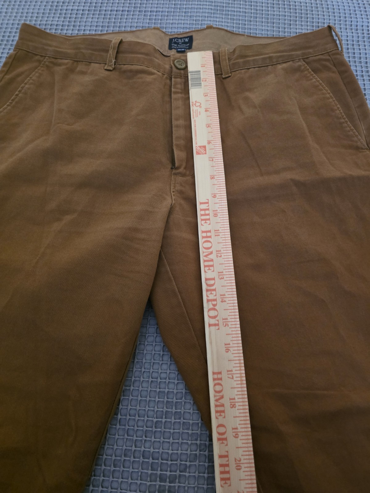J Crew Men The Sutton Flat Front Chino Golf Pants Brown 36×30