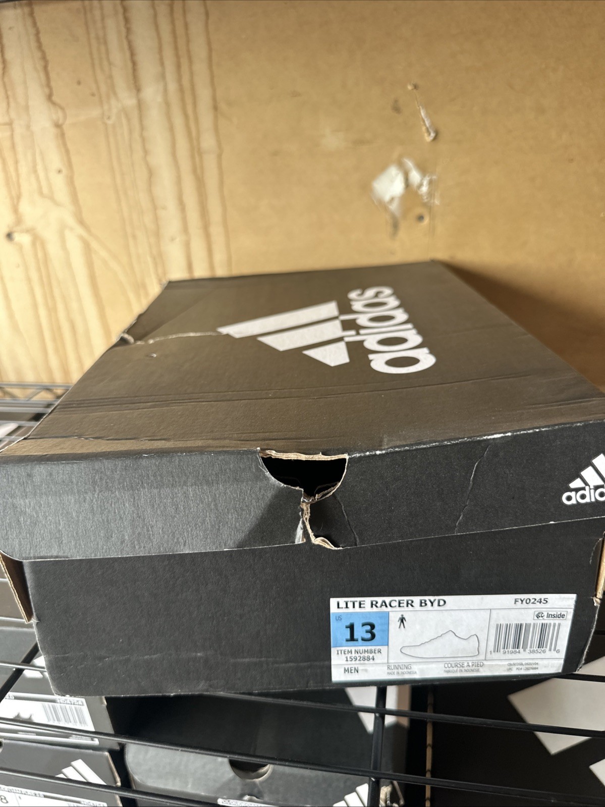 Size 13 – adidas Lite Racer BYD Black White