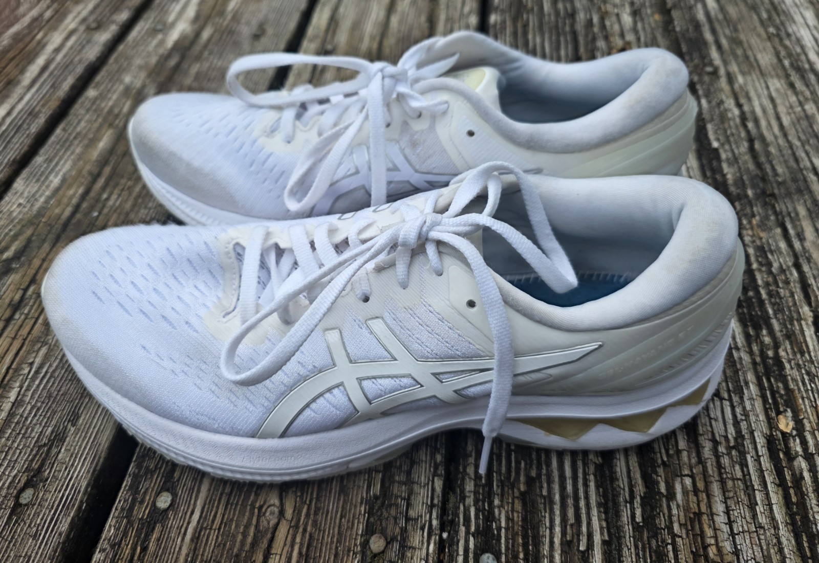 ASICS Womens White Gel Kayano 27 Flyte Foam Athletic Running Shoes sz 10.5