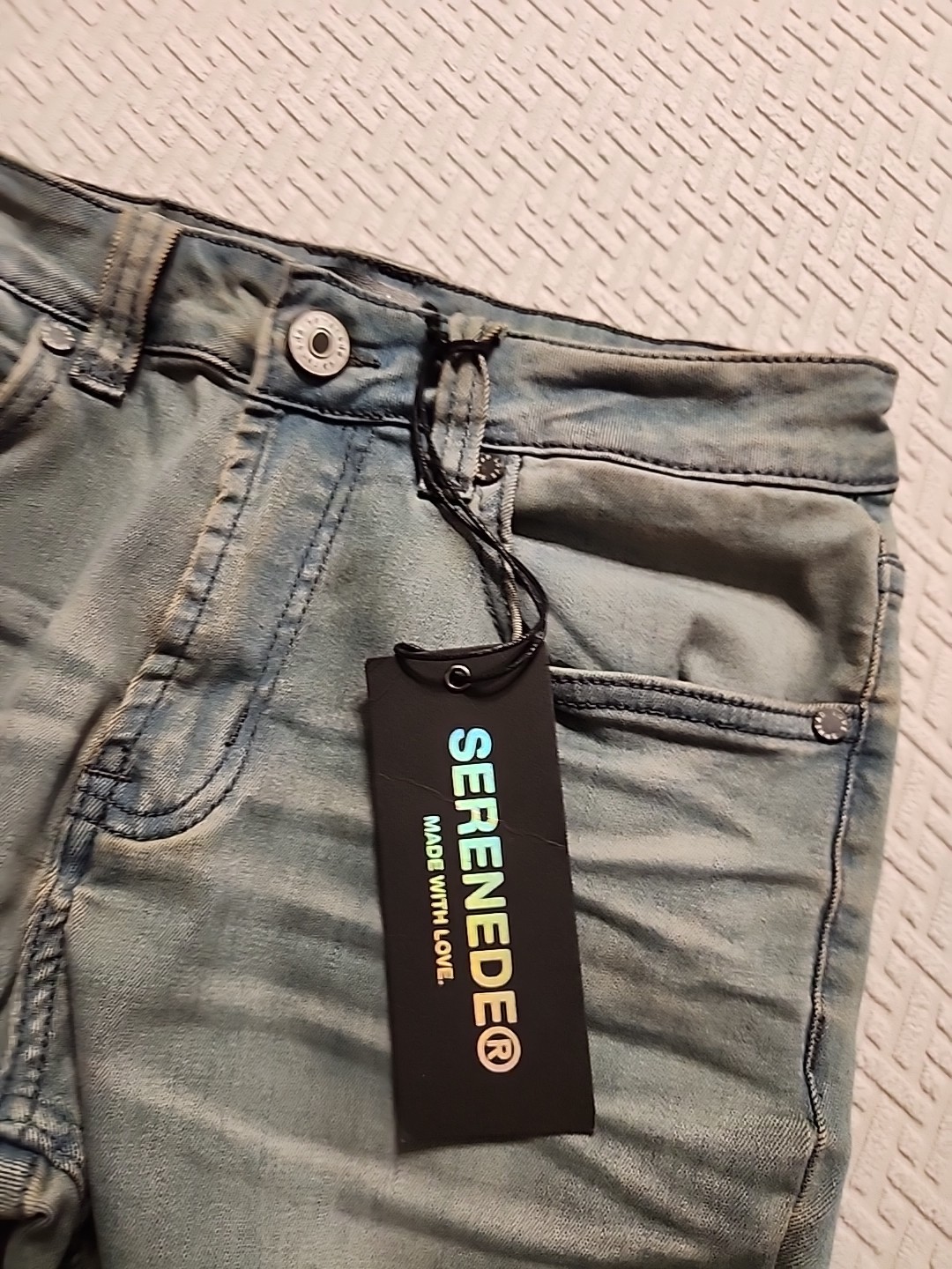 NEW Serenede Men’s “Aged Blue ” jeans size 30×32 NWT streetware slim jeans