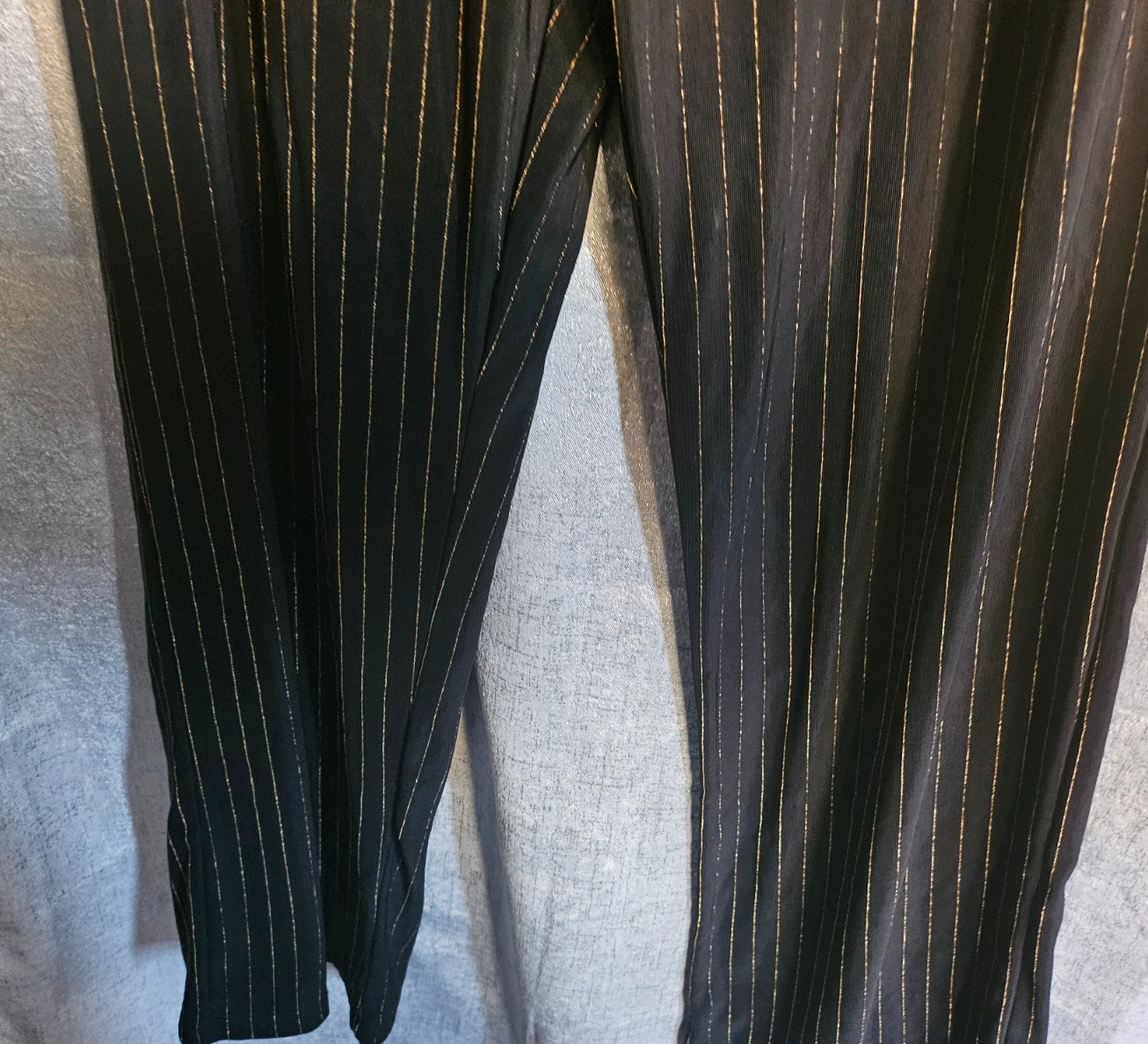 Vintage stephen & casey woman pants plus size 1X vertical pants black USA