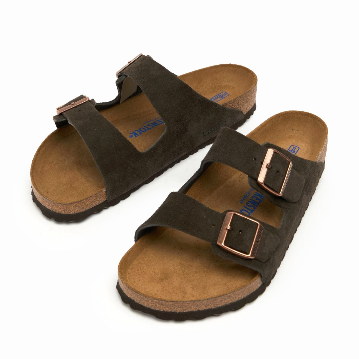 Birkenstock Arizona Classic Mocha Suede Leather Soft Footbed Unisex Sandals