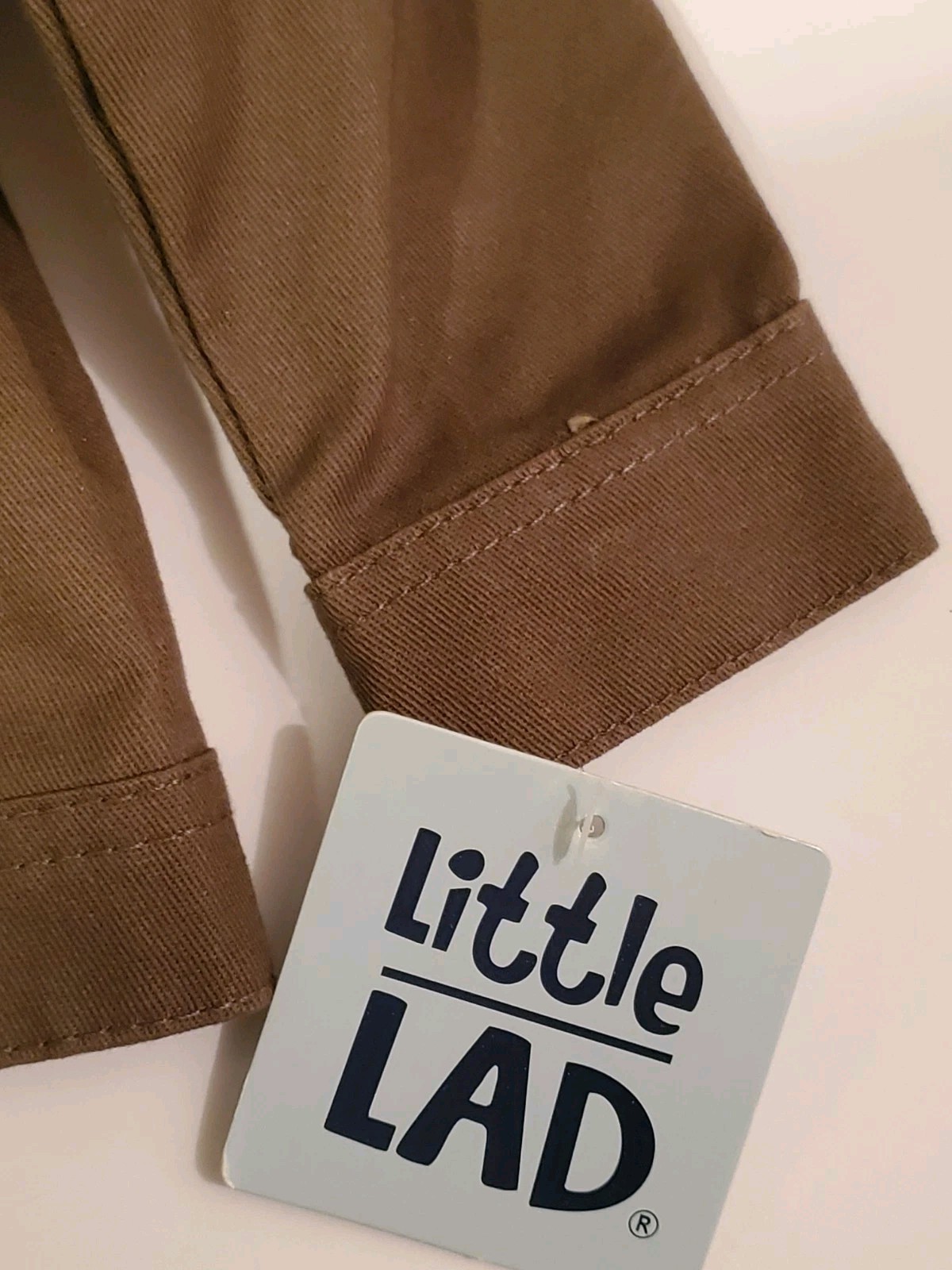 Little Lad green denim jacket 2T, NWT, adorable, snap up, 2 front pockets