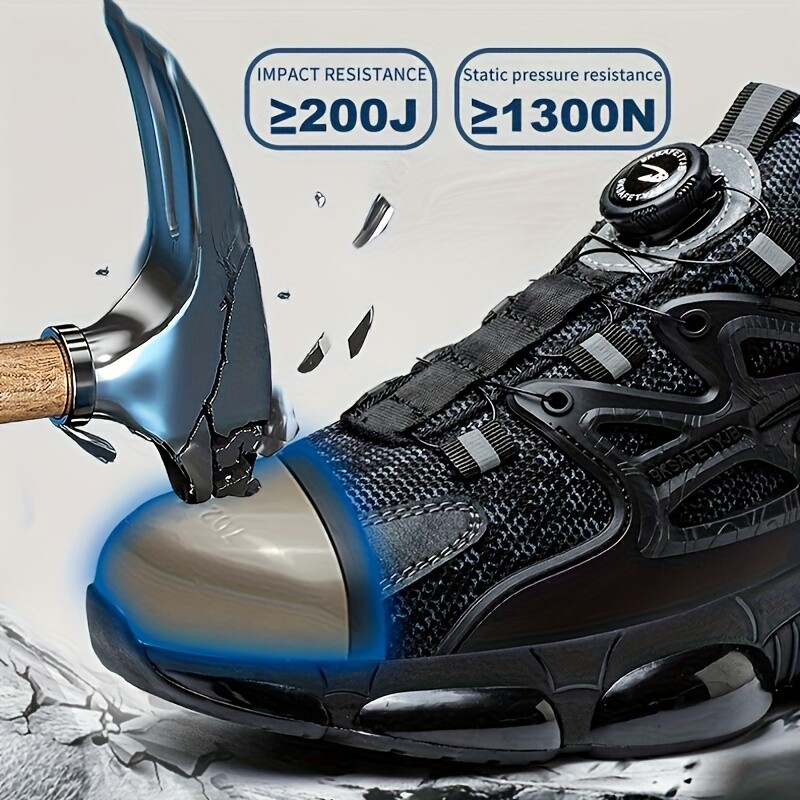Work Indestructible Safety Shoes Steel Toe Work Boots Breathable Men Sneakers