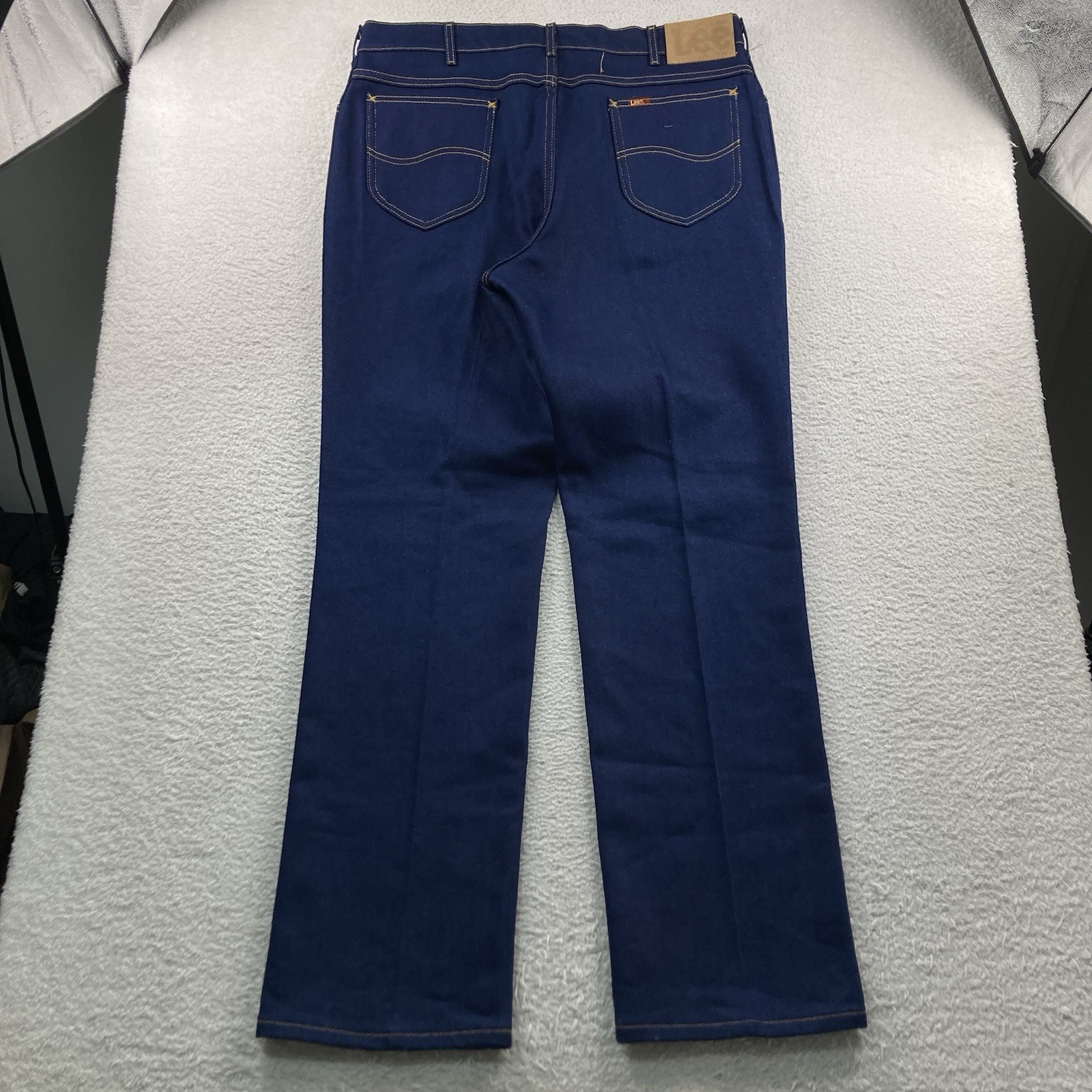 Vintage Lee Riders Jeans Men 36×34 Blue Dark Indigo USA Made Union Denim 70s