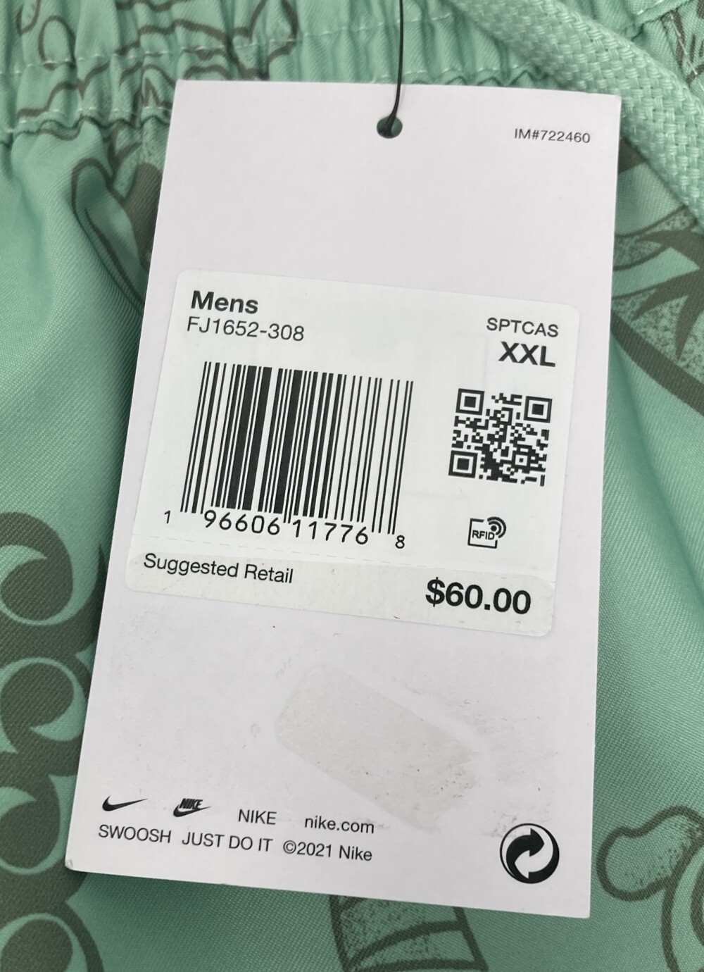 Nike Sportswear Beach Woven Flow Shorts Men’s XXL Swim Trunks FJ1652 308 NWT
