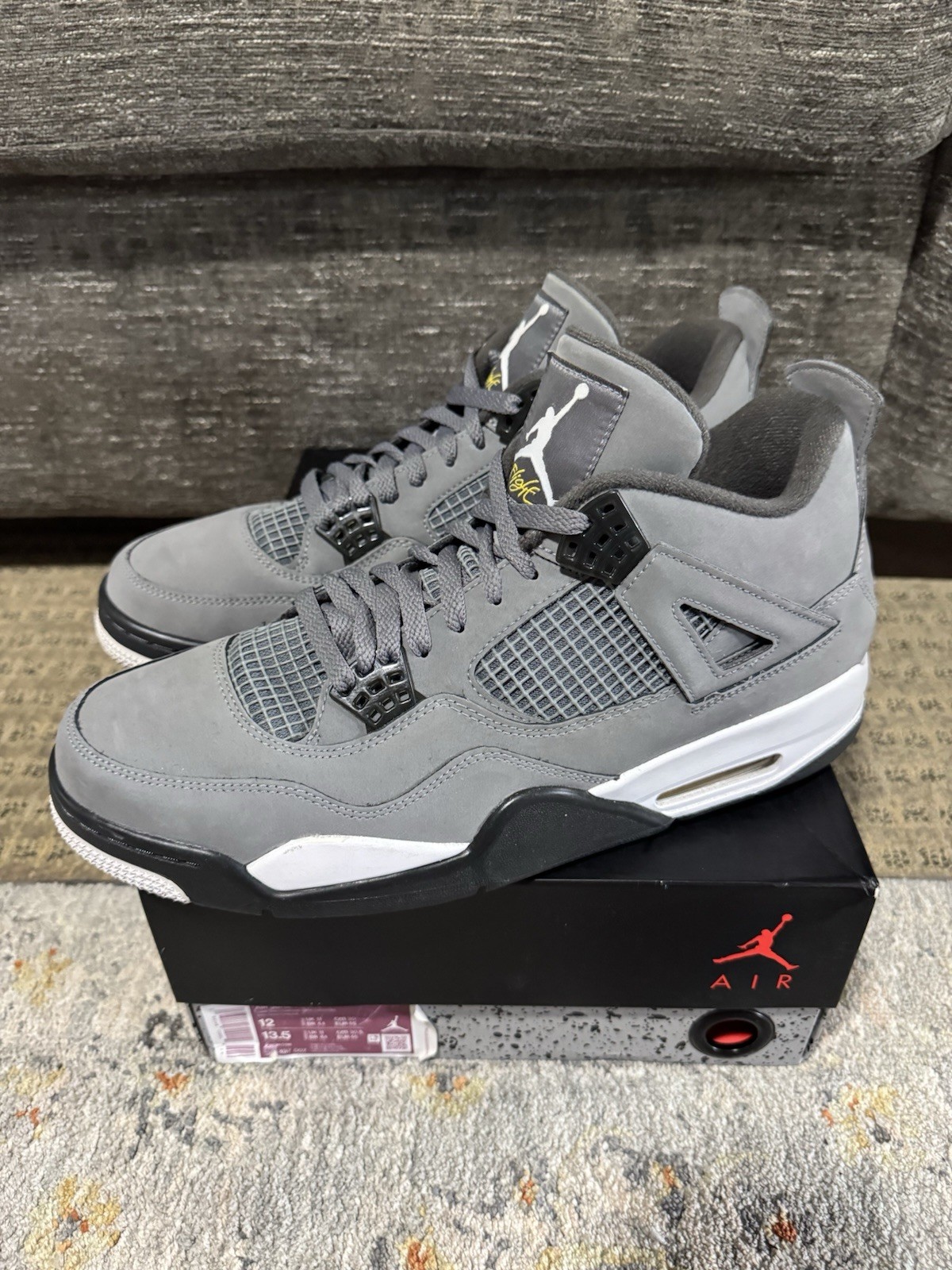 Size 12 – Air Jordan 4 Og Retro Cool Grey 2019 Og Box FAST SHIPPING