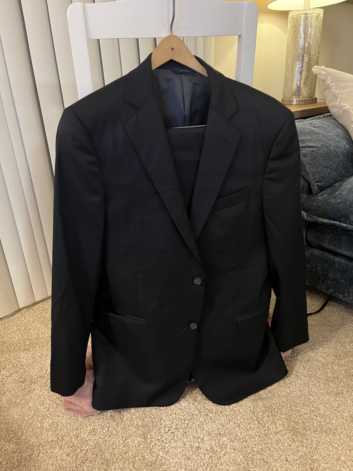 Brooks Brothers Navy Blue Suit (Men, 39R, Single Vent, 1818 Regent)