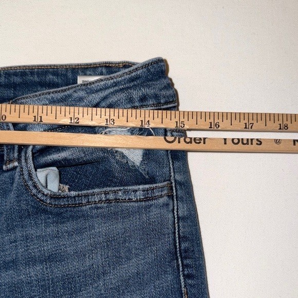 Flying Monkey Womens Straight Leg Distressed Medium Wash Jeans F5205 Size 30