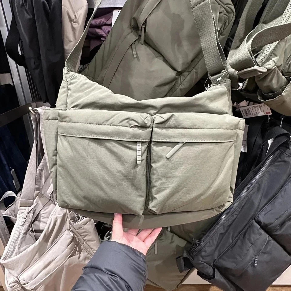 Uniqlo Multi Pocket Shoulder Bag 2 Colors Handbag For Men Messenger Bag