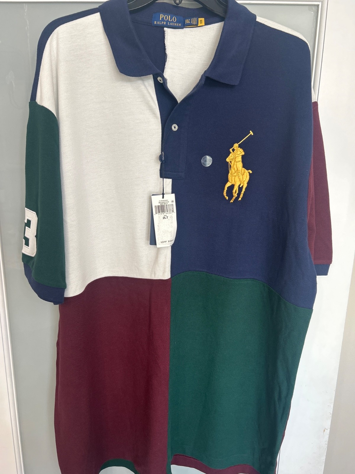 Polo Ralph Lauren (Big Pony) Size 2XLT New Tags Multi-Color Mens shirt