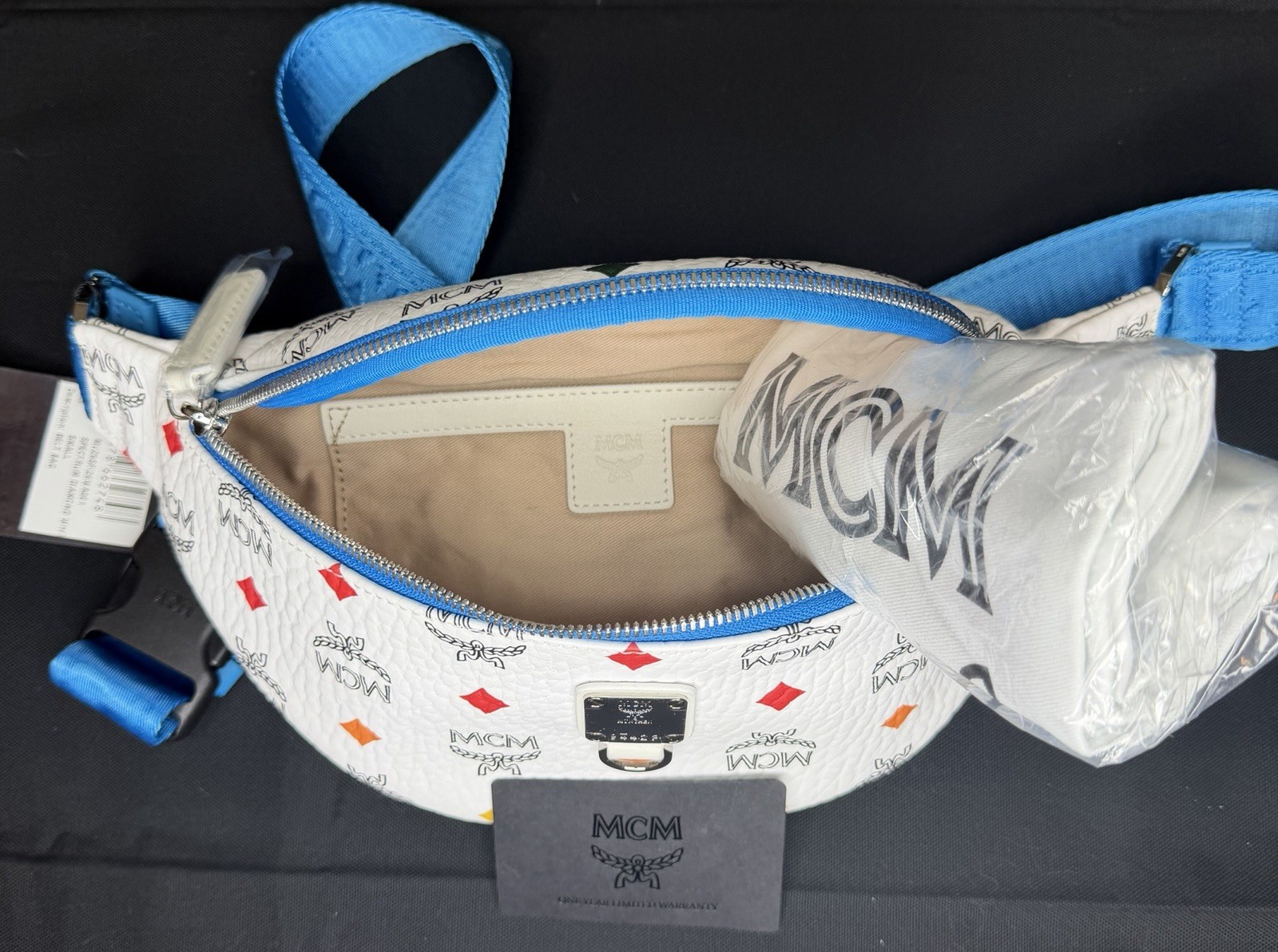 MCM White Spectrum Stark Skyoptic Visetos Belt Bag