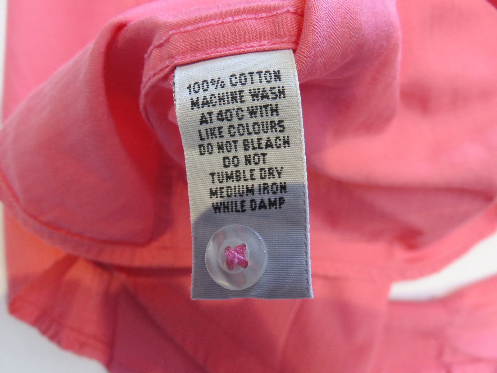 TM LEWIN WOMAN SALMON PINK BEAUTIFUL TAILORED LONG SLEEVE COTTON SHIRT UK 10 -12
