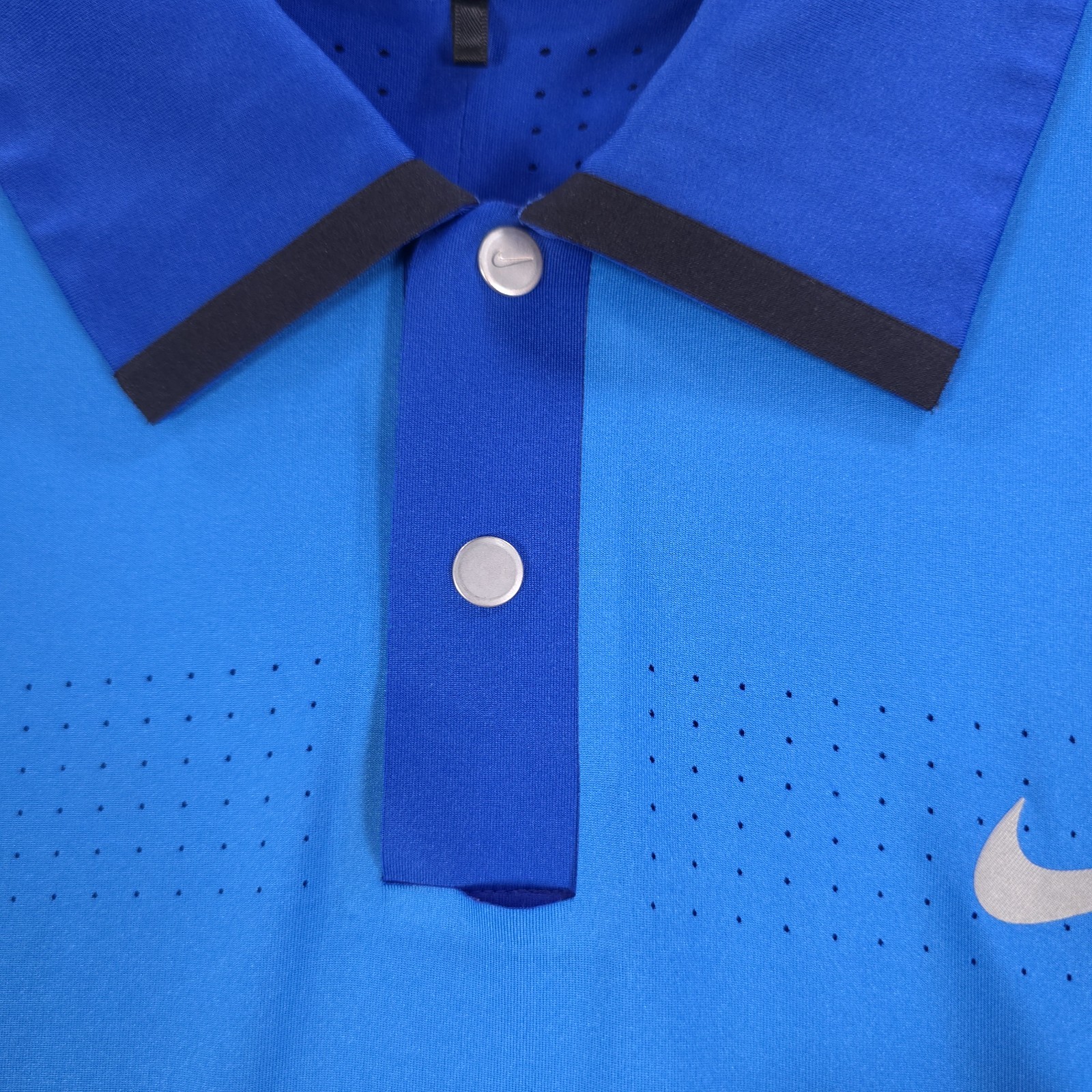 Nike Tiger Woods Golf Perforated Swoosh Advisory Staff Polo Shirt Mens Medium