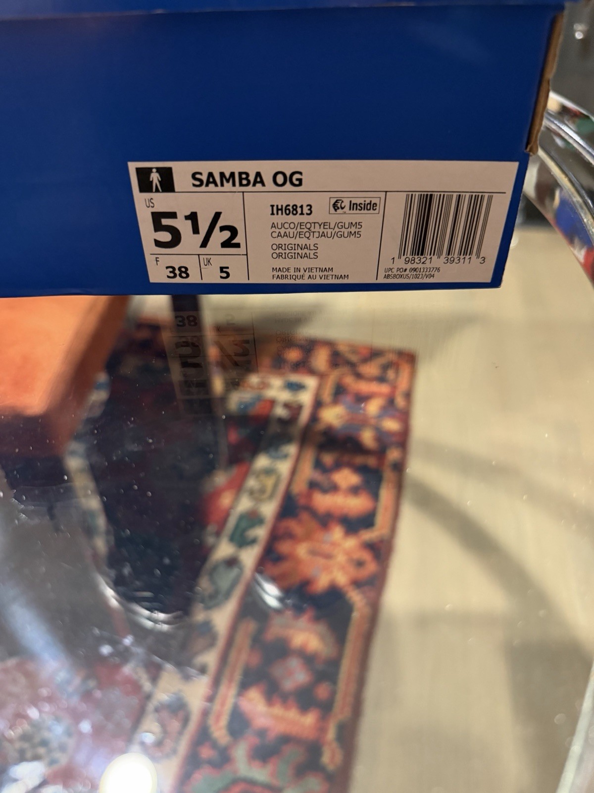 ADIDAS SAMBA OG AURORA COFFEE EQT YELLOW GUM SIZE 5.5 IH6813
