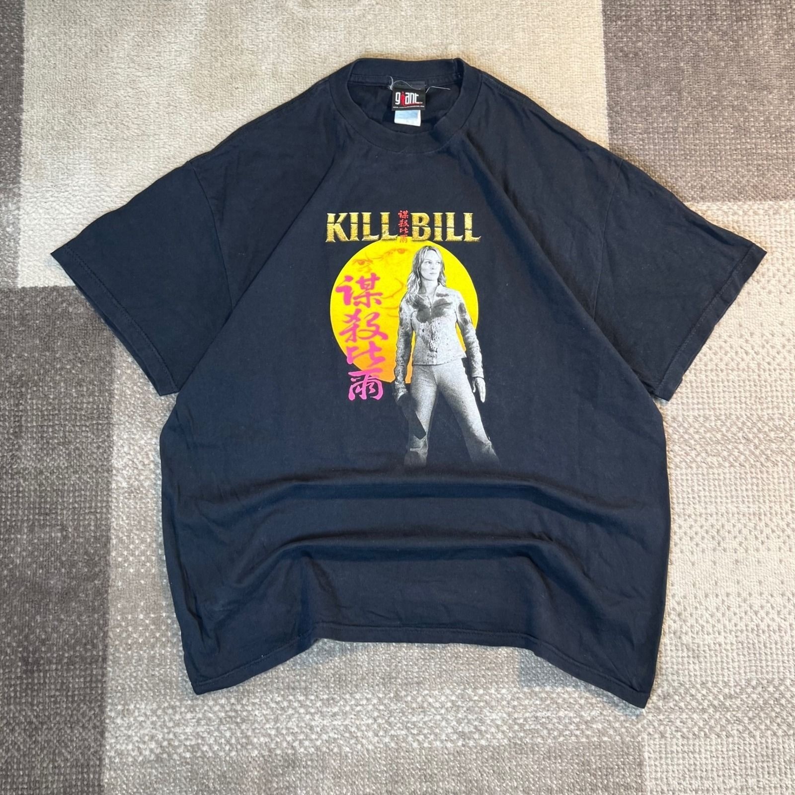 Vintage Kill Bill Movie Promo T-Shirt Men XL Black Uma Thurman Tarantino Giant