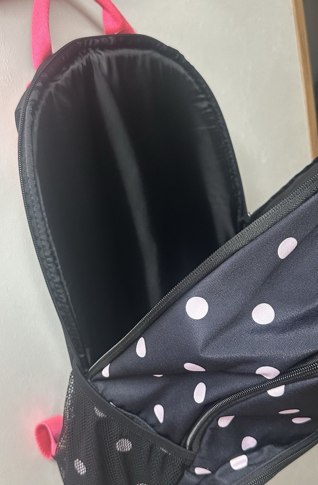 Victorias Secret Pink Backpack Bookbag Polka Dots Black New 2026