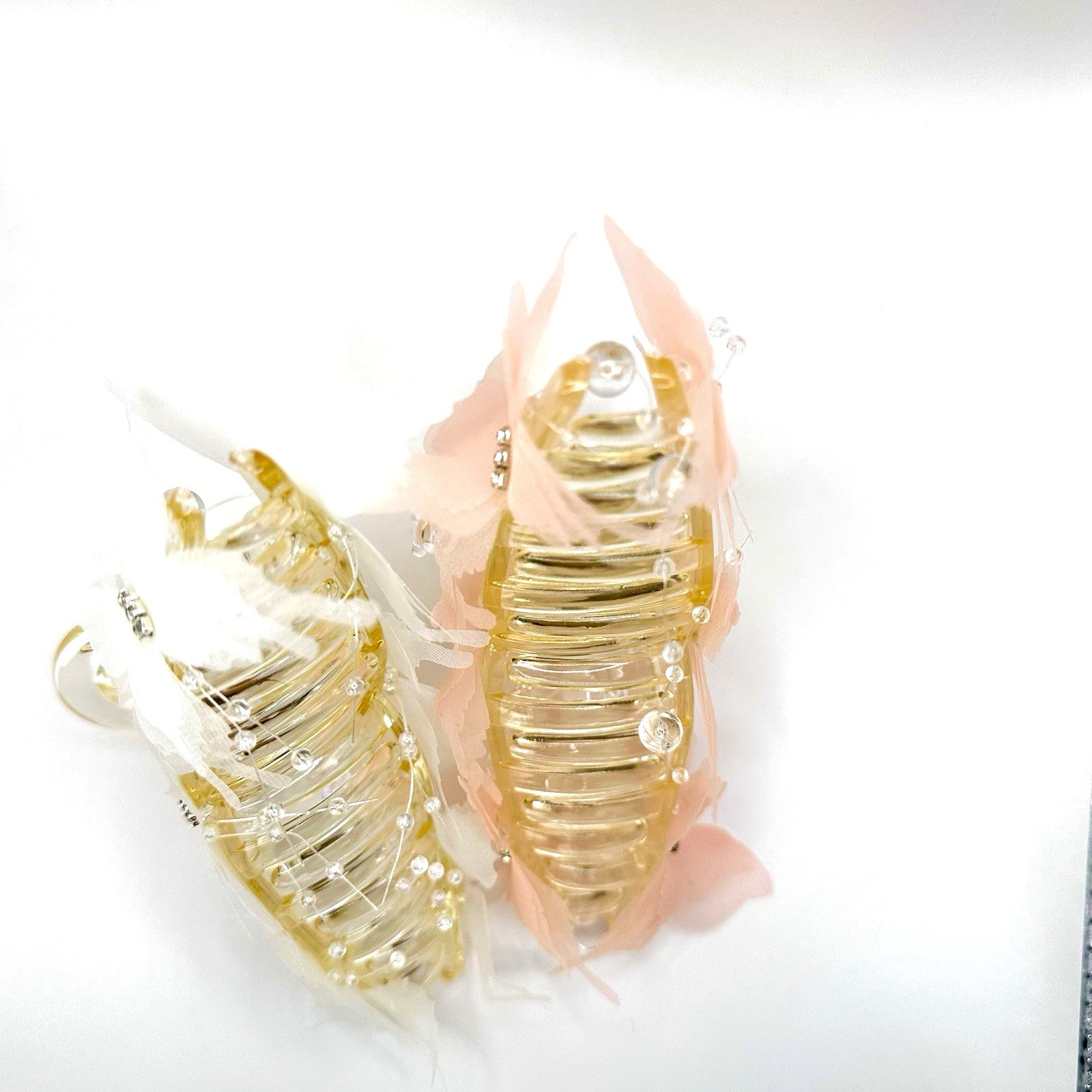 Hair Claw Clips Set Elegant Butterfly Pearl Bow for Women Bridal Daily Use Gift