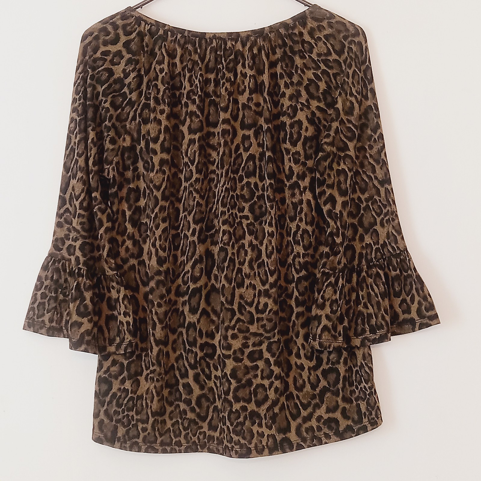 NWT Michael Kors Olive Green Leppard Print Tunic Top Size Small MSRP $64.00