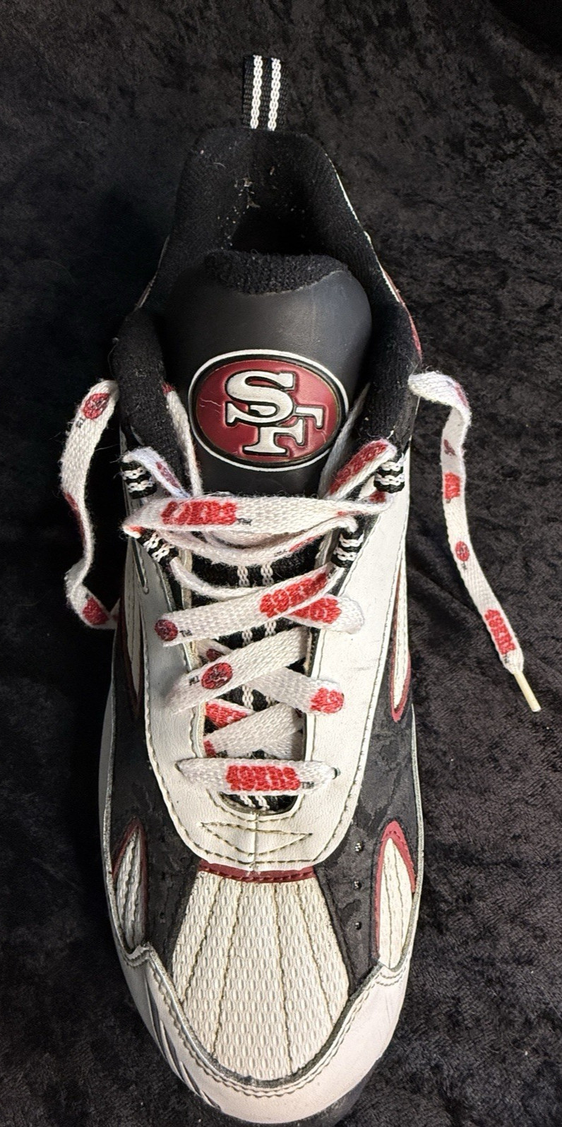San Francisco Sf 49ers NFL Game Day Shoes Size 10 D Vintage 90’s w/49er Laces!