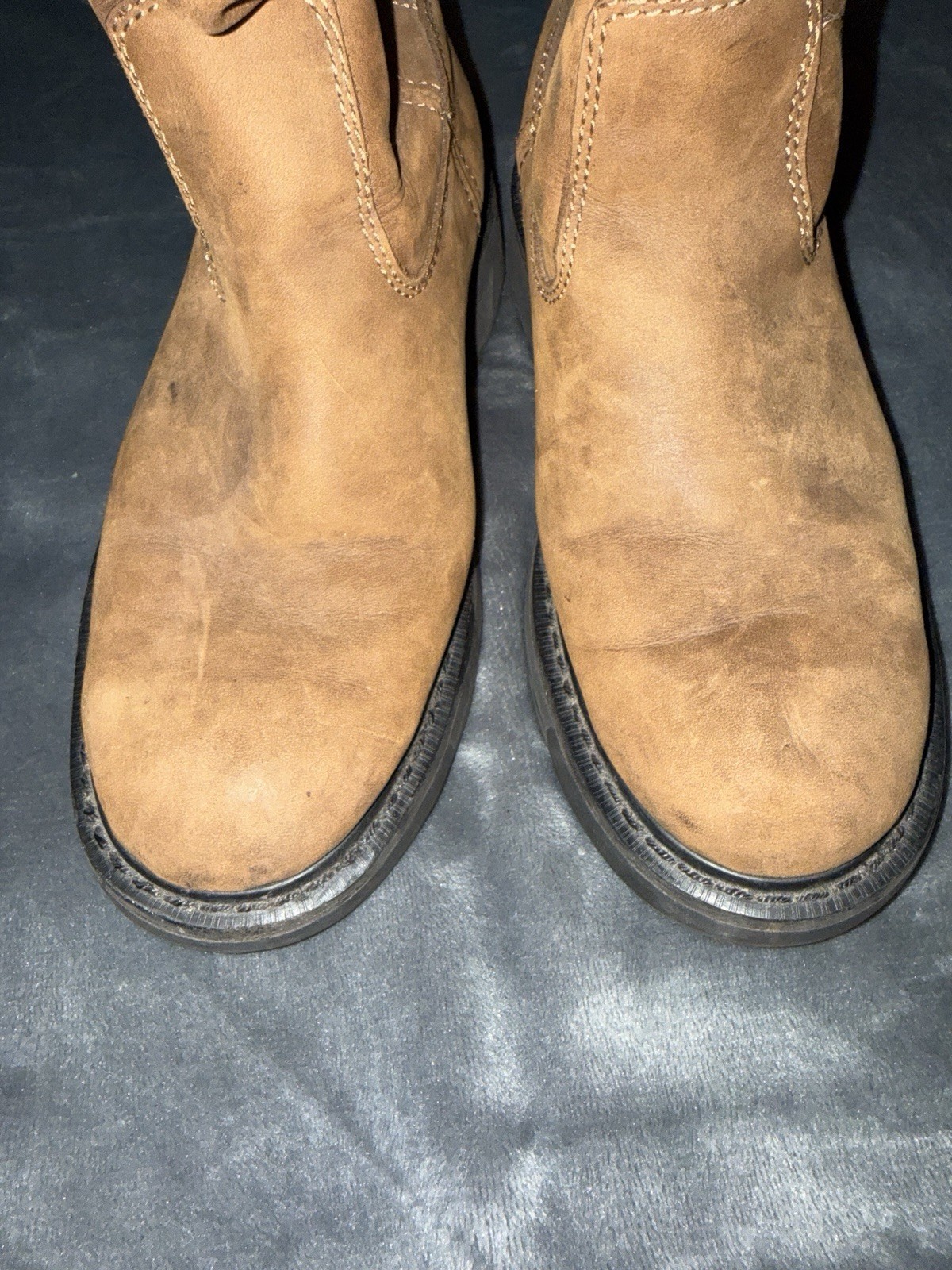 WOLVERINE Mens 7 M Leather Pull On Work Boots Oil Slip Resistant Brown W04727