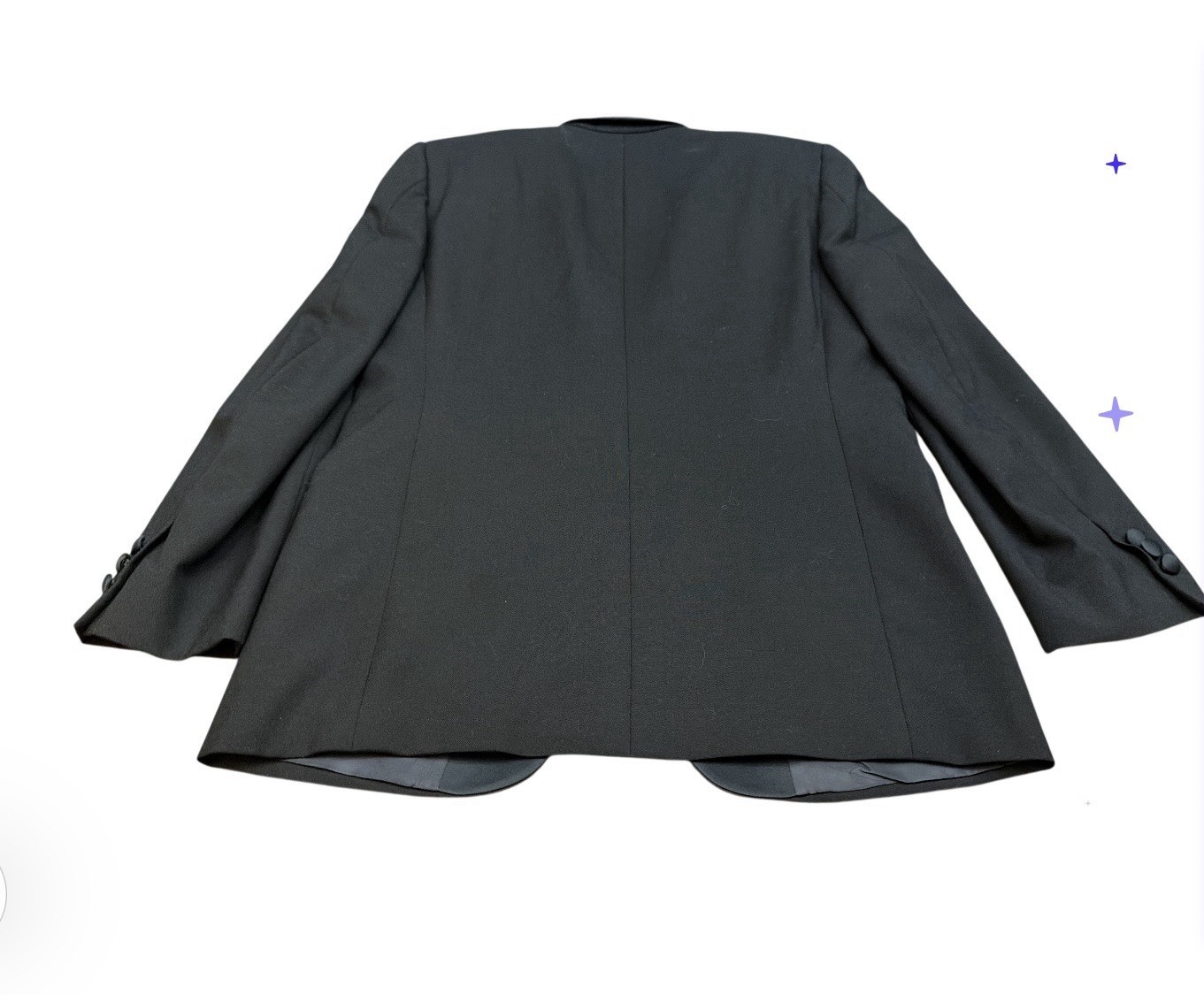 Vintage Yves Saint Laurent Formalwear Wool Tuxedo Jacket Mens 44R Black USA NICE