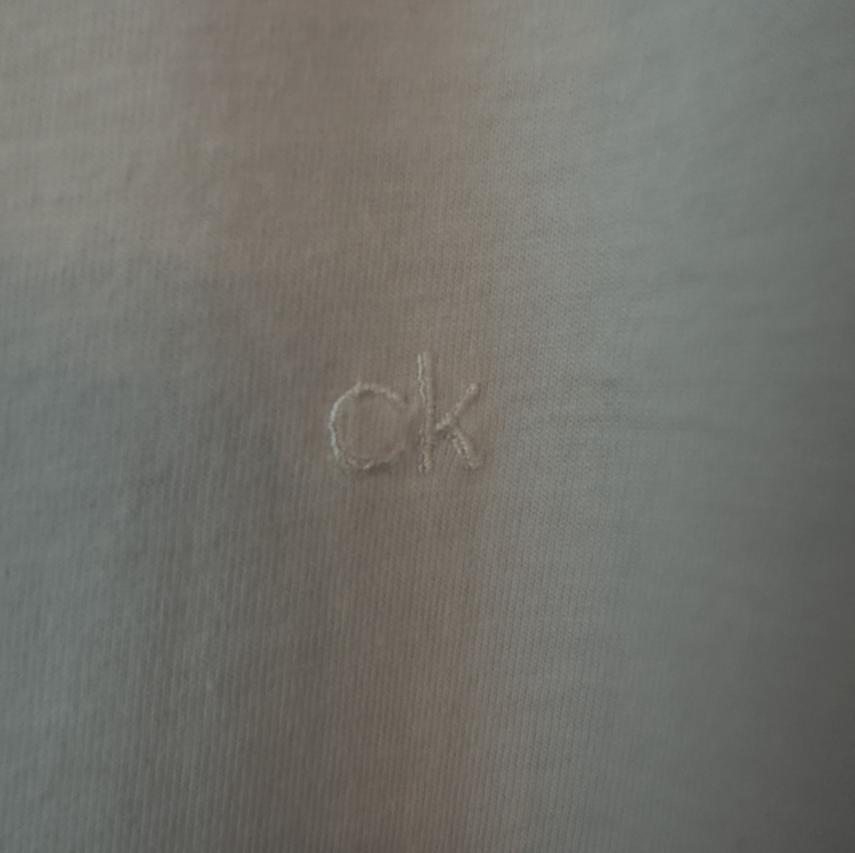 Calvin Klein Liquid Touch V-neck Mens T-shirt 100% Cotton Large White Great Cond