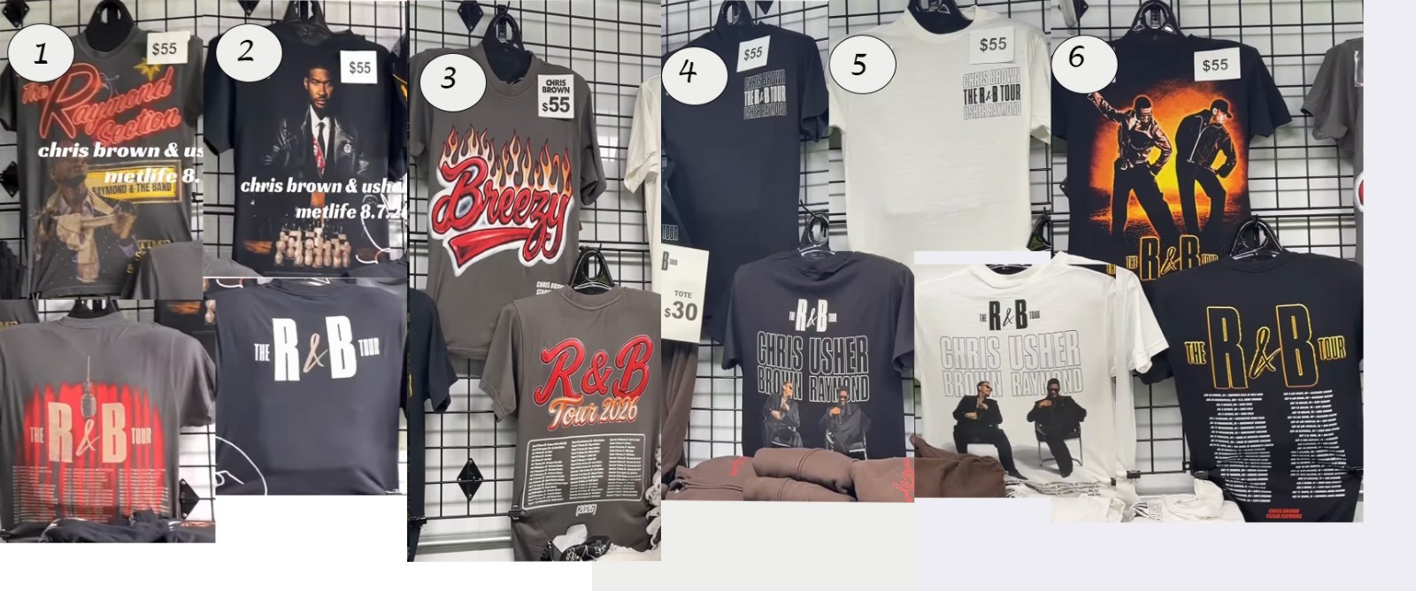Chris Brown Usher The R&B Tour 2026 T-Shirt Reprint Concert Merch