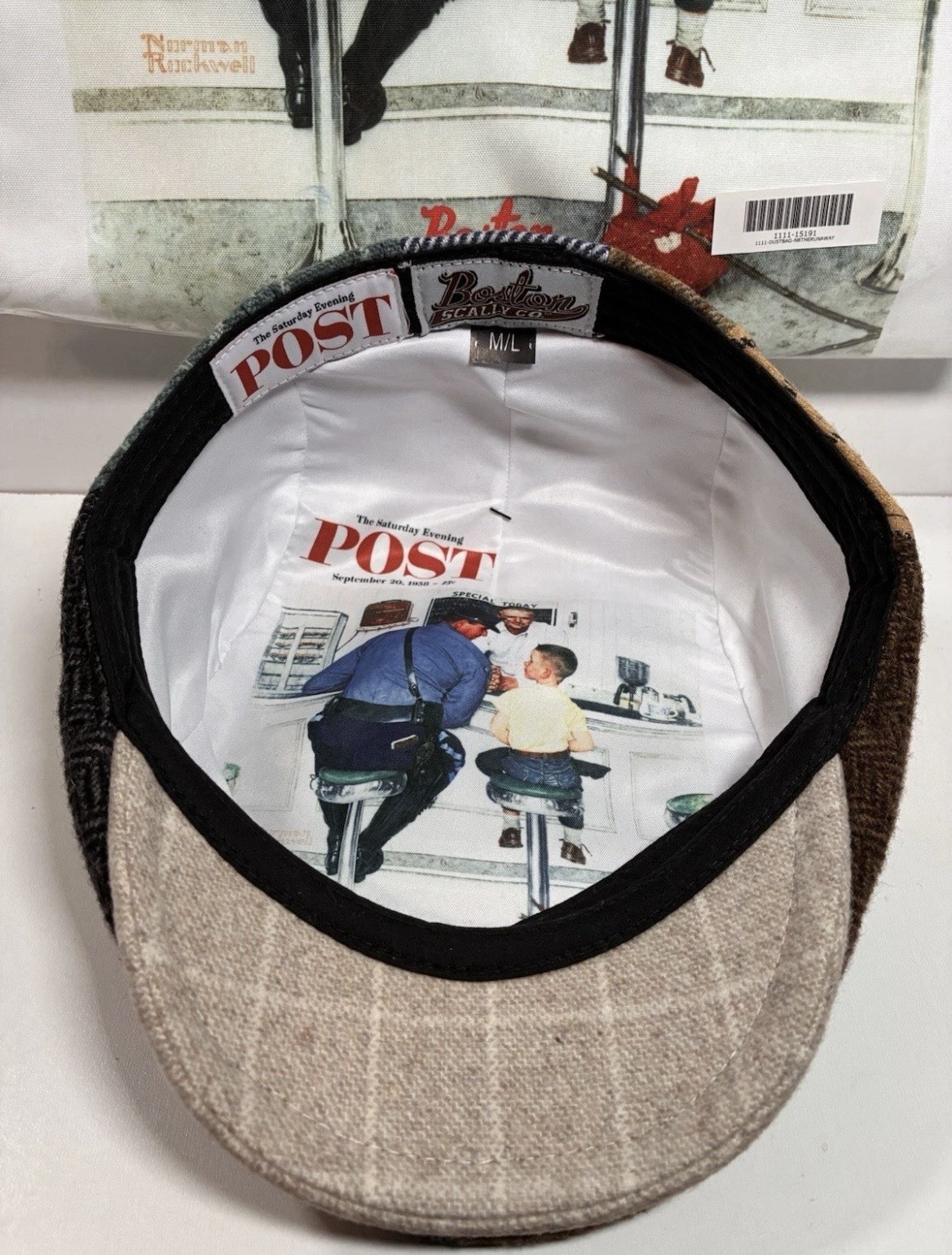 Boston Scally – The Runaway Patchwork – Norman Rockwell – Size M/L – W/ Dustbag