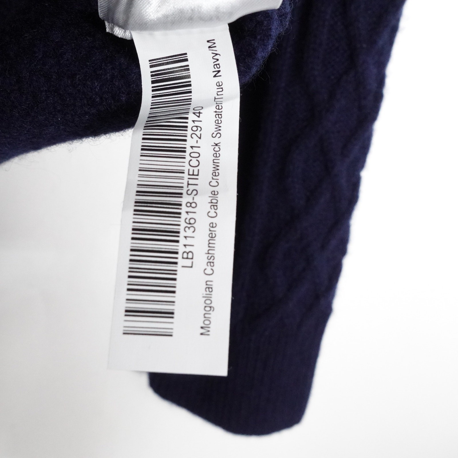 New Quince Men’s Classic Cable Cashmere Crewneck Sweater True Navy Pullover M