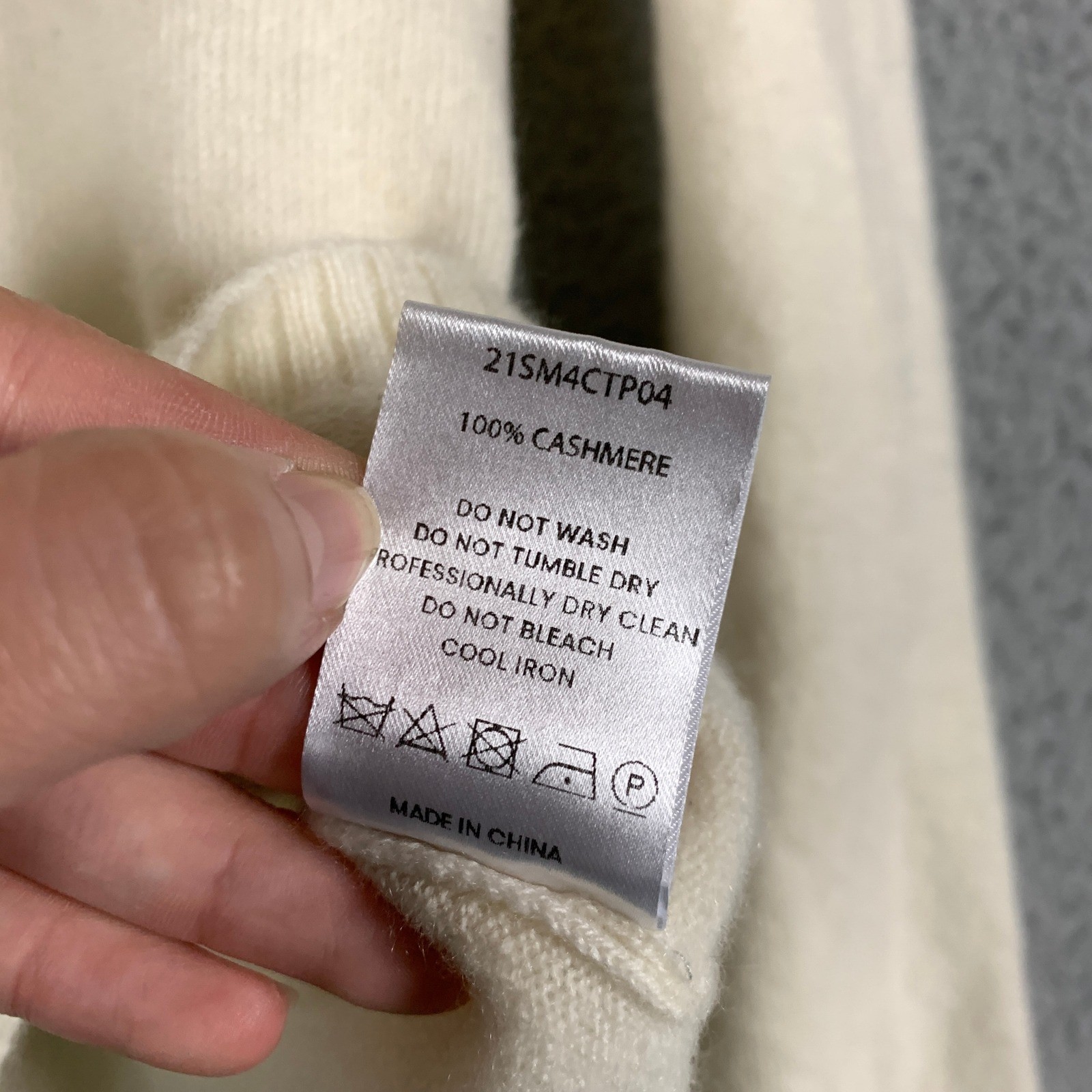 Silk Maison 100% Cashmere Turtleneck Sweater Women’s Small S Cream Knit Pullover